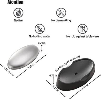 Premium Stainless Steel Odor Eliminator Bar - Remove Onion, Garlic & Fish Smells from Hands - Kitchen Deodorizing Soap with Holder for Fresh & Clean Cooking Experience