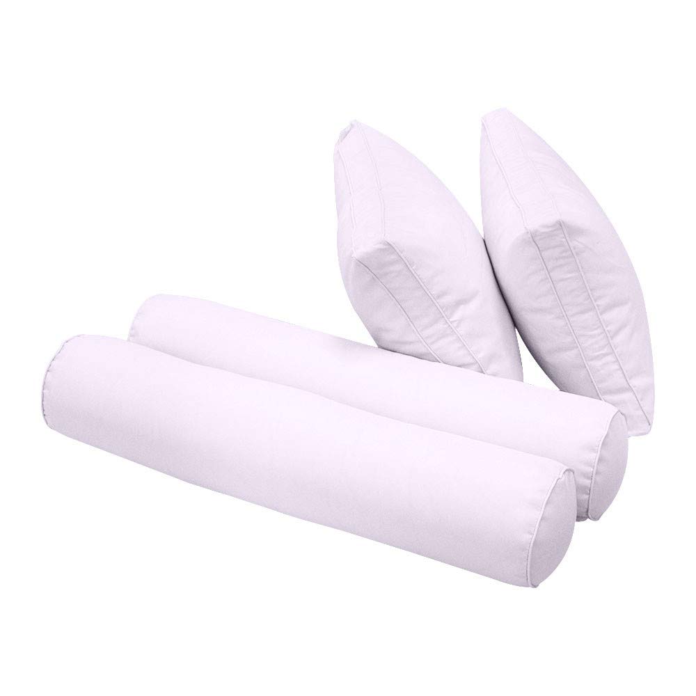 Prolinemax Outdoor Style 1 Twin-XL Piped Trim Daybed Mattress Bolster Pillow Fitted Cover - Waterproof & Breathable Fabric for Patio, Sunroom or Guest Bedroom AD107