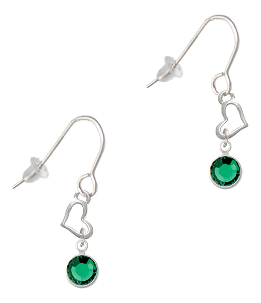 Crystal Heart French Earrings - Elegant Drop Jewelry for Parties & Gifts