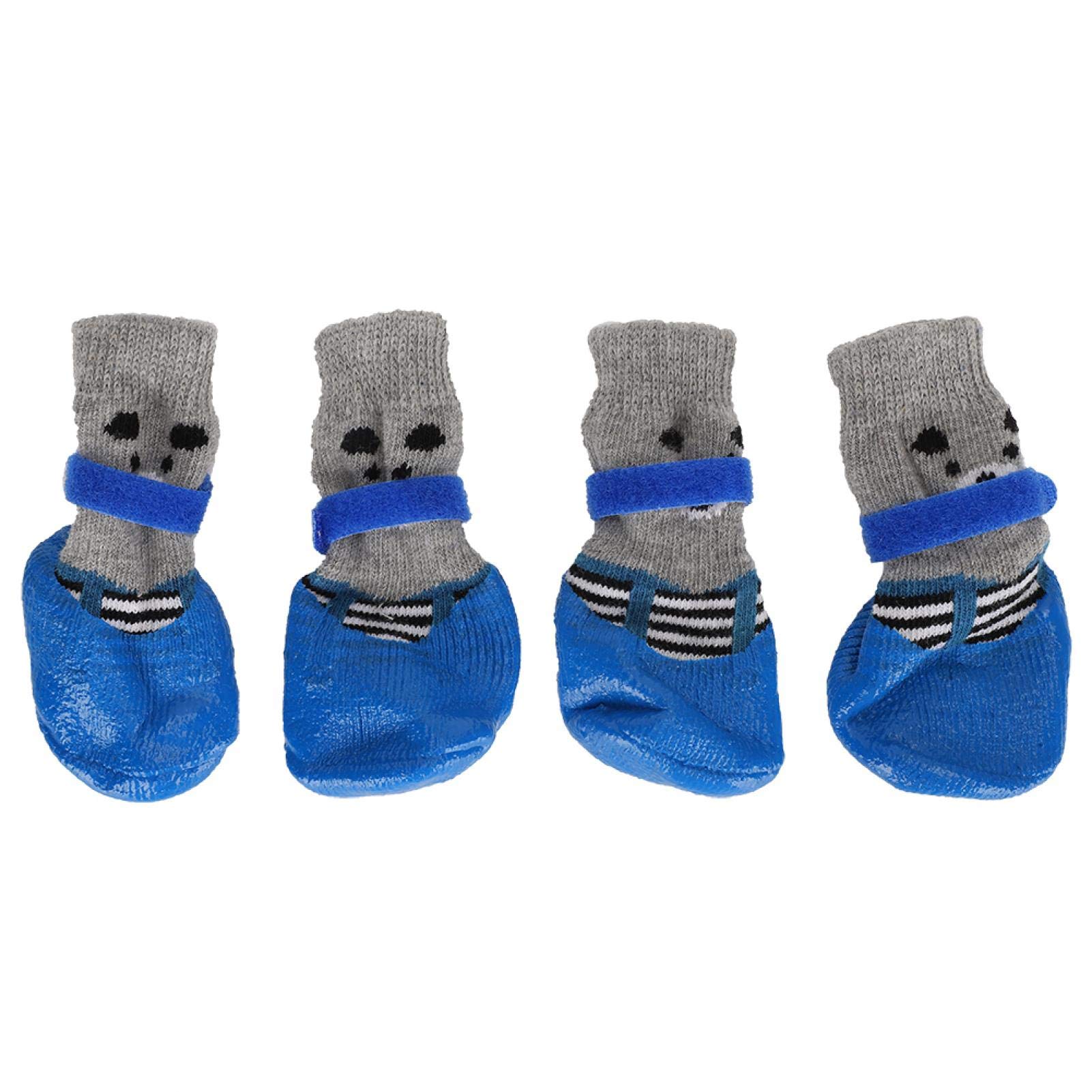 Premium Pet Silicone Dog Shoes - Breathable Cotton Blend for Small & Large Dogs - Non-Slip Paw Protectors for Walking, Running & Outdoor Adventures