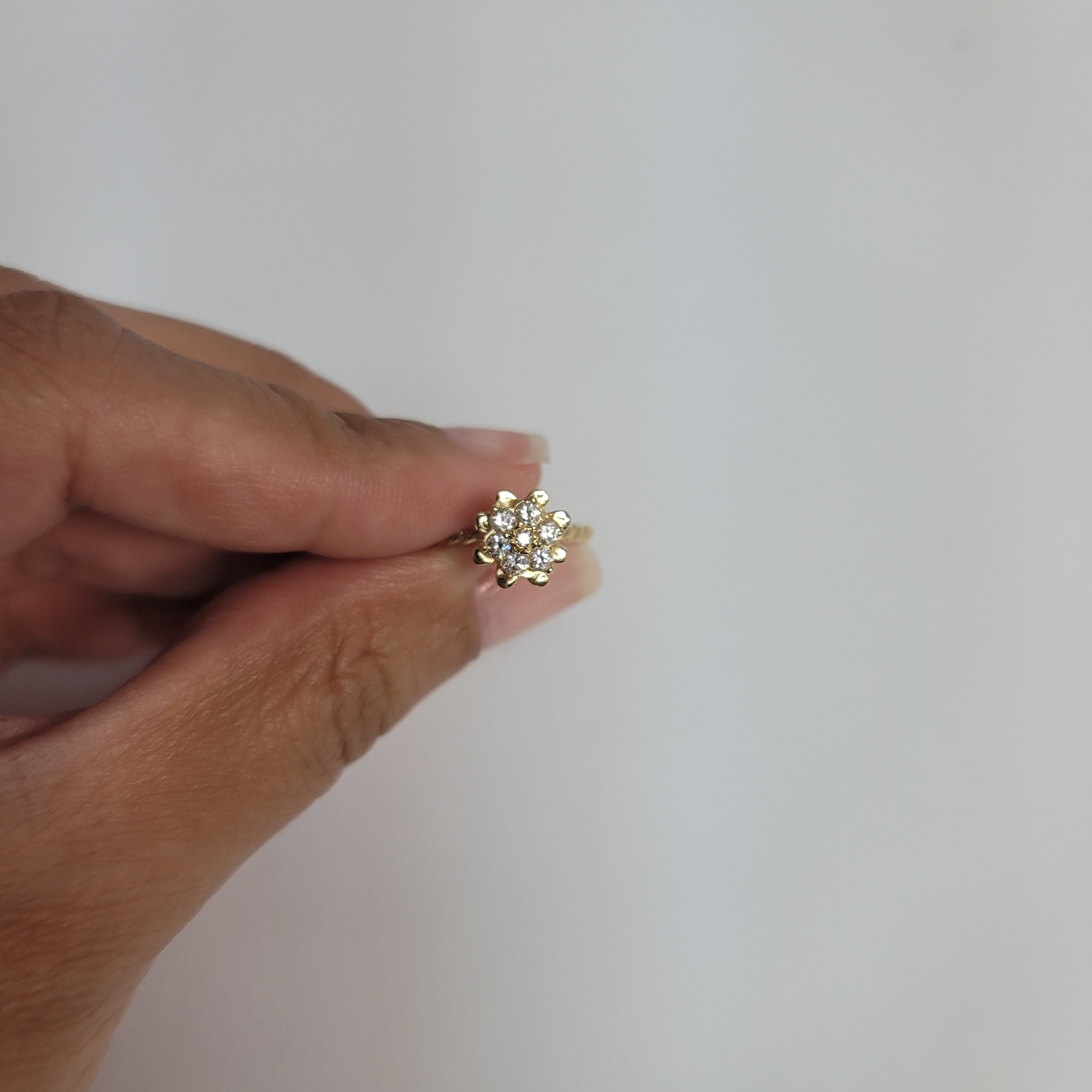 0.25cttw Diamond Tulip Flower Ring in 14K Yellow Gold - Elegant Jewelry Gift for Women, Perfect for Weddings, Anniversaries & Special Occasions