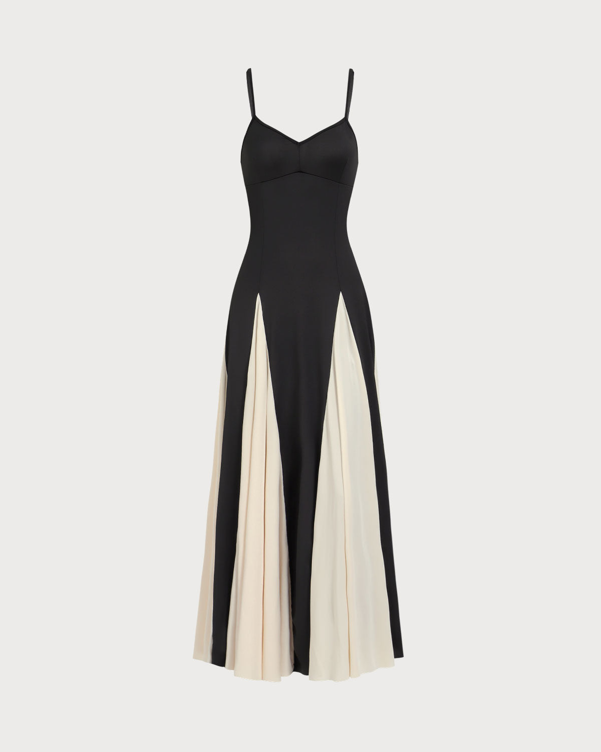 Elegant Black and White Pleated Maxi Dress for Women - Perfect for Evening Parties, Weddings & Summer Vacations