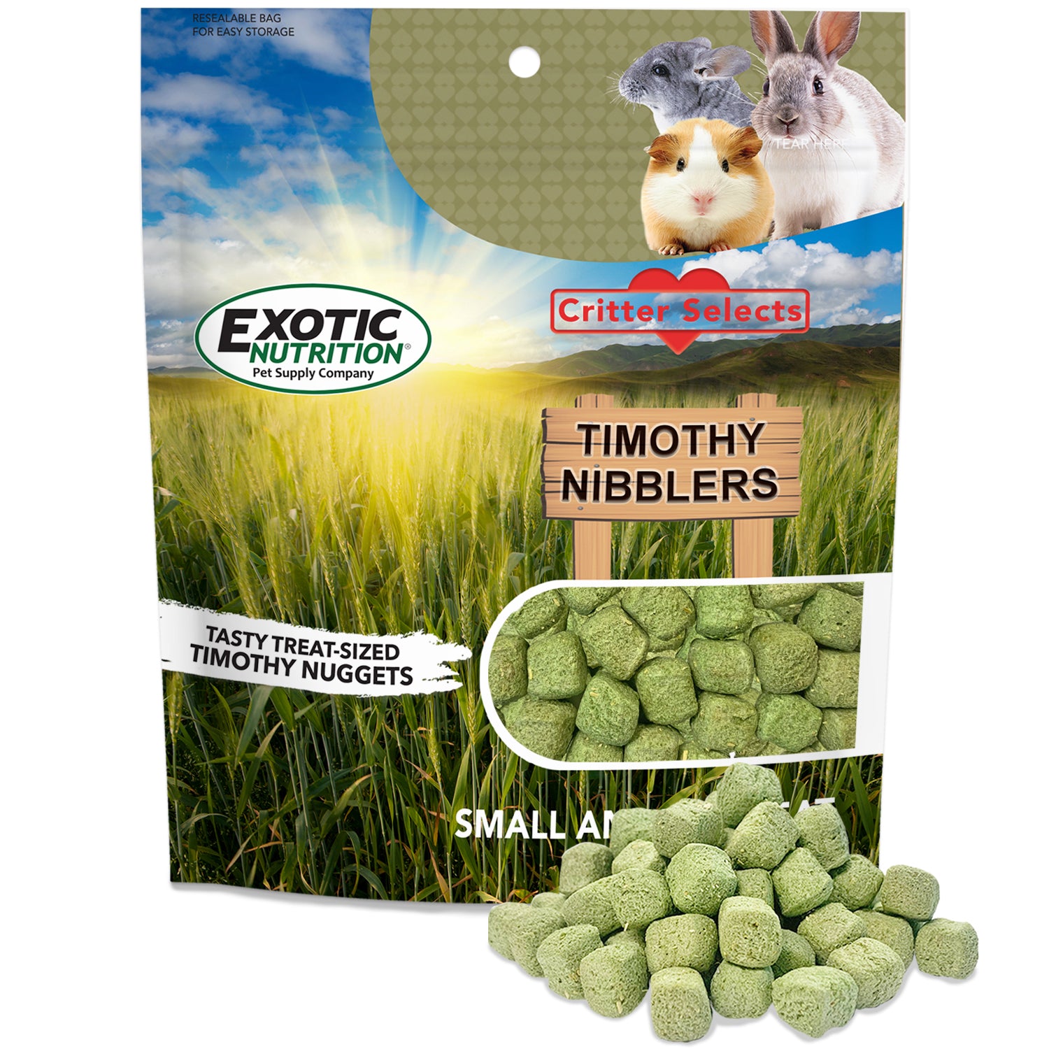 Timothy Nibblers - Premium Pet Treats for Small Animals | Healthy Snacks for Rabbits, Guinea Pigs & Hamsters | Perfect for Training, Bonding & Enrichment Activities
