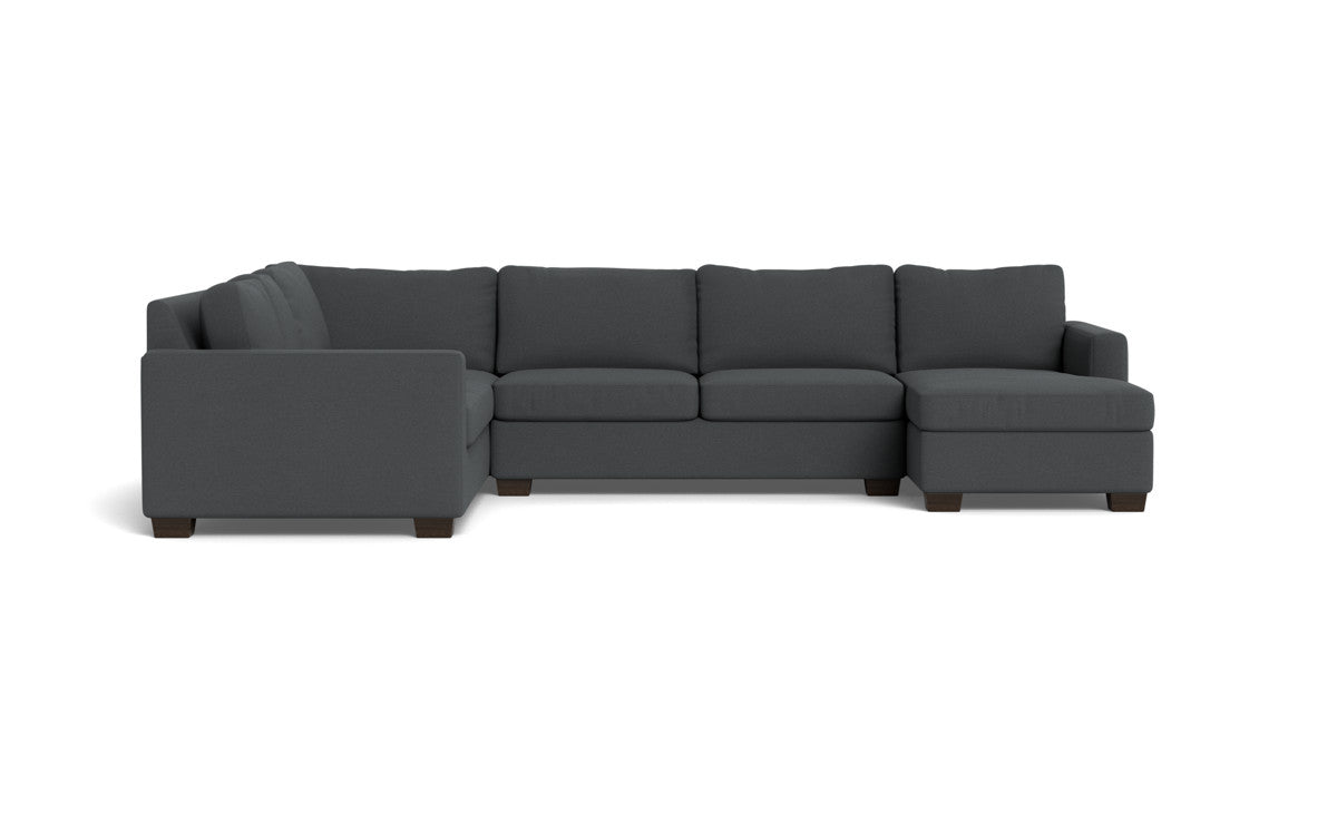 Track 141 Corner Sectional Sofa with Full Sleeper & Right Chaise - Modern L-Shaped Couch for Small Spaces, Living Room, Apartment & Home Theater Comfort