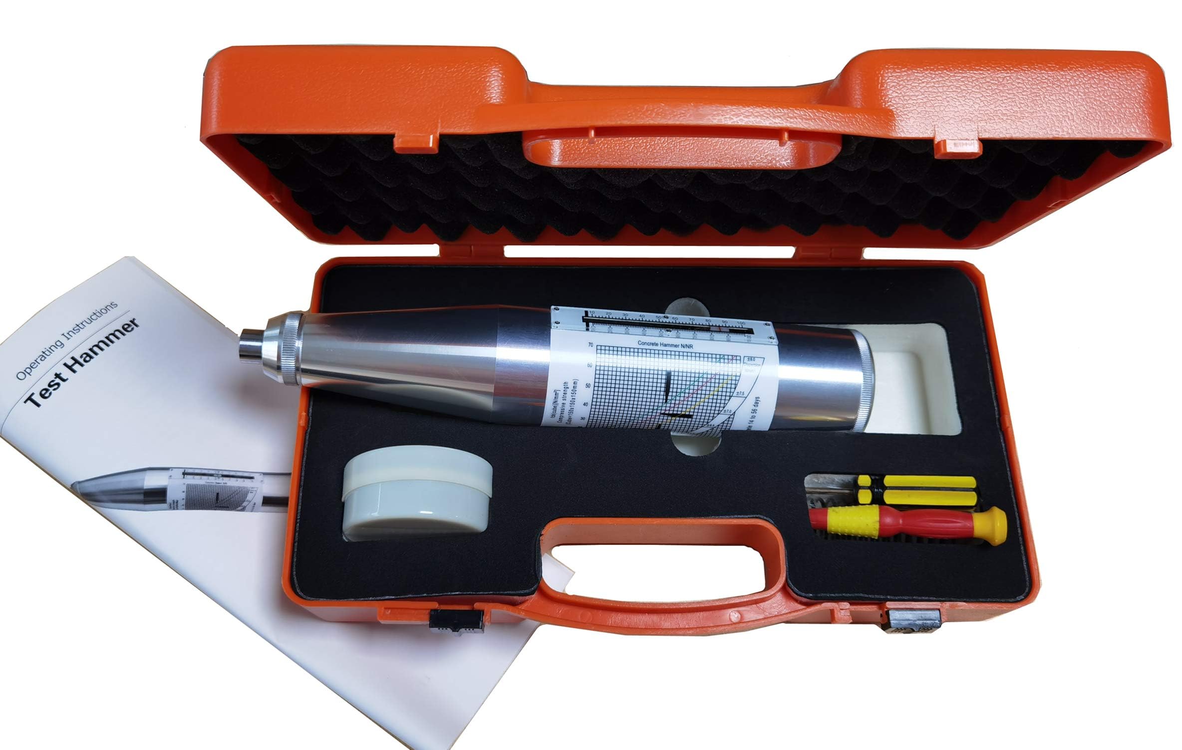 Professional Rebound Hammer - ASTM C805 Compliant Concrete Strength Tester (10-60 MPa Range) | Portable & Accurate for Building, Bridge & Road Construction | Ideal for On-Site Testing & Quality Control