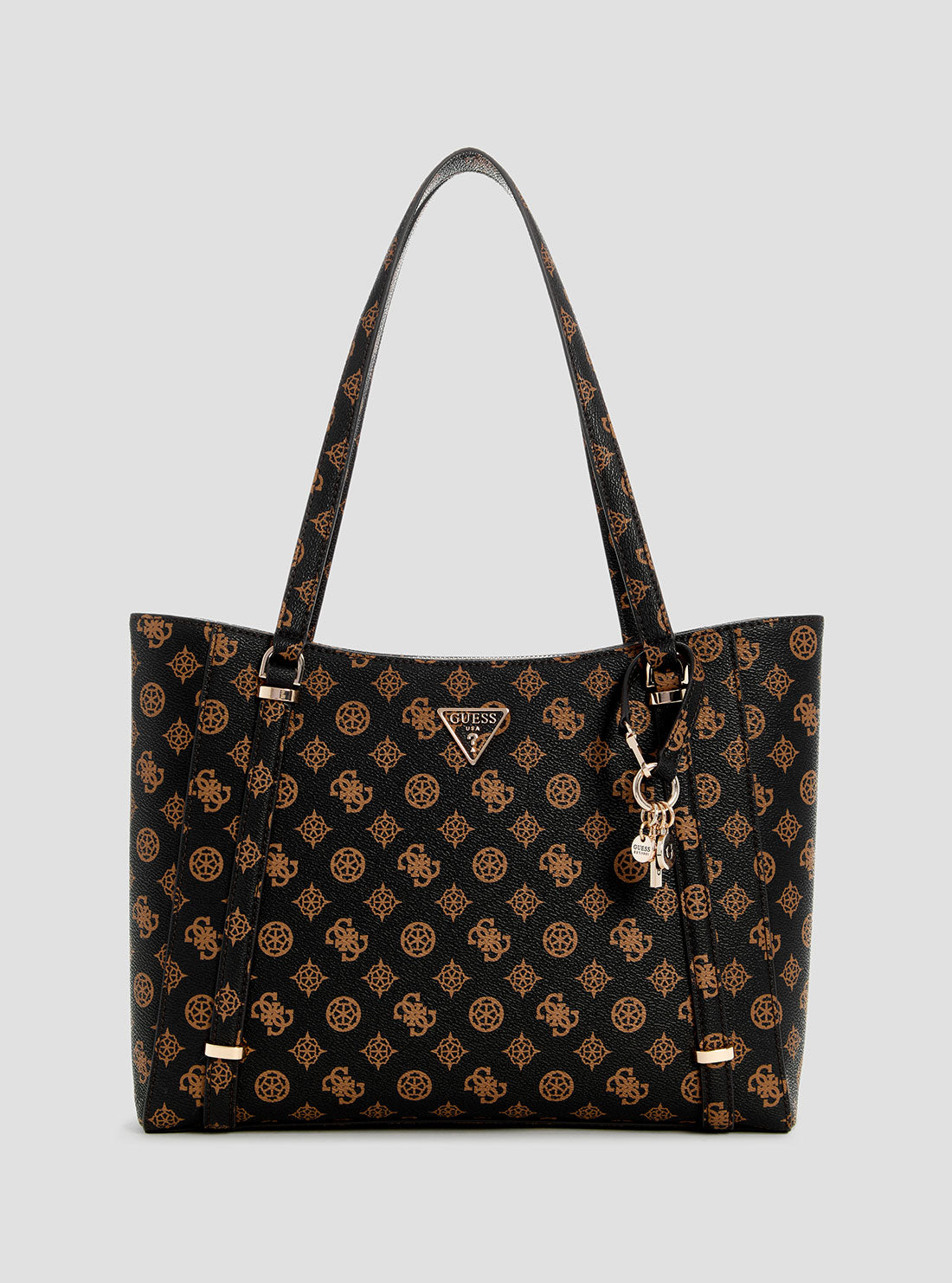 Daryna Elite Brown Leather Tote Bag with Logo - Stylish & Spacious for Work, Travel & Everyday Use