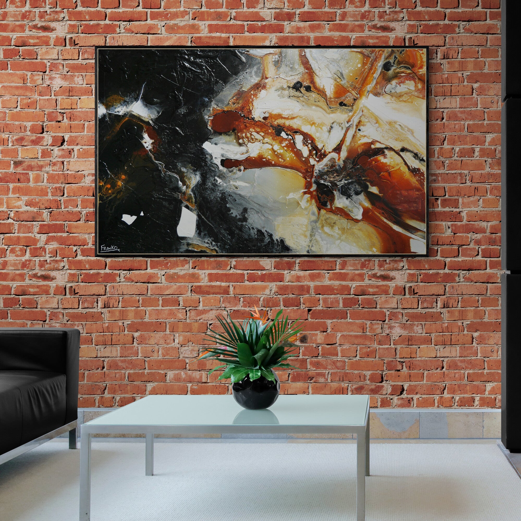Rusted Marble 160cm x 100cm Rustic Textured Abstract Wall Art Painting - Perfect for Living Room, Bedroom & Office Decor