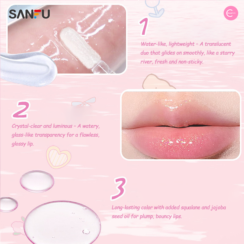SANFU MYY Enchanted Zoo Lip Gloss - Hydrating, Shiny & Long Lasting Lip Gloss Set with Cute Animal Design - Perfect for Daily Wear, Parties & Gifts