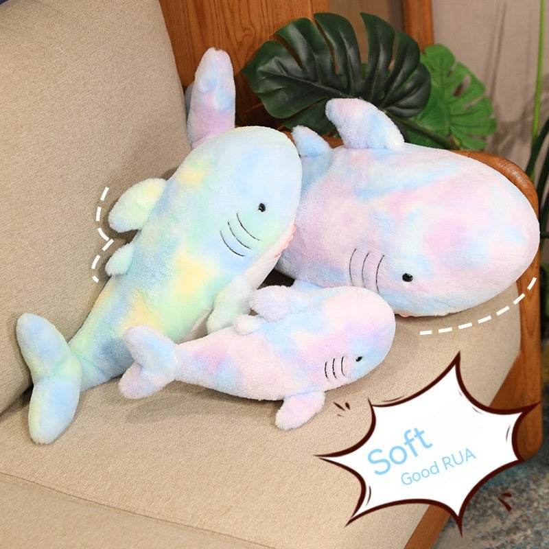 Rainbow Mermaid Shark Plush Toy - Soft & Cute Stuffed Animal for Kids, Girls & Boys - Perfect for Bedroom Decor, Birthday Gifts & Cuddling