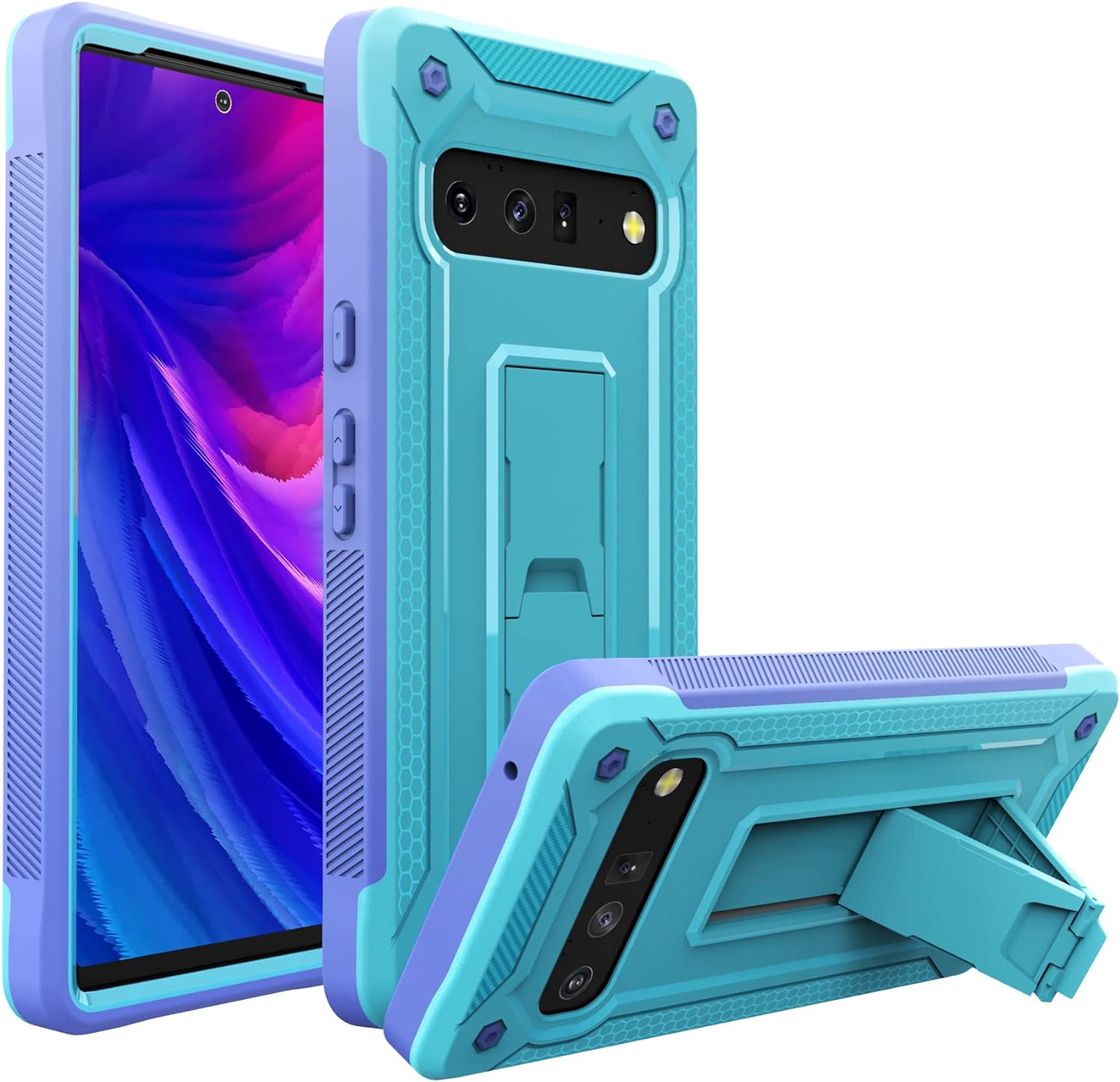 Google Pixel 6 Pro Case with Kickstand - Military Grade Shockproof Protective Phone Cover for Work, Travel & Outdoor Activities