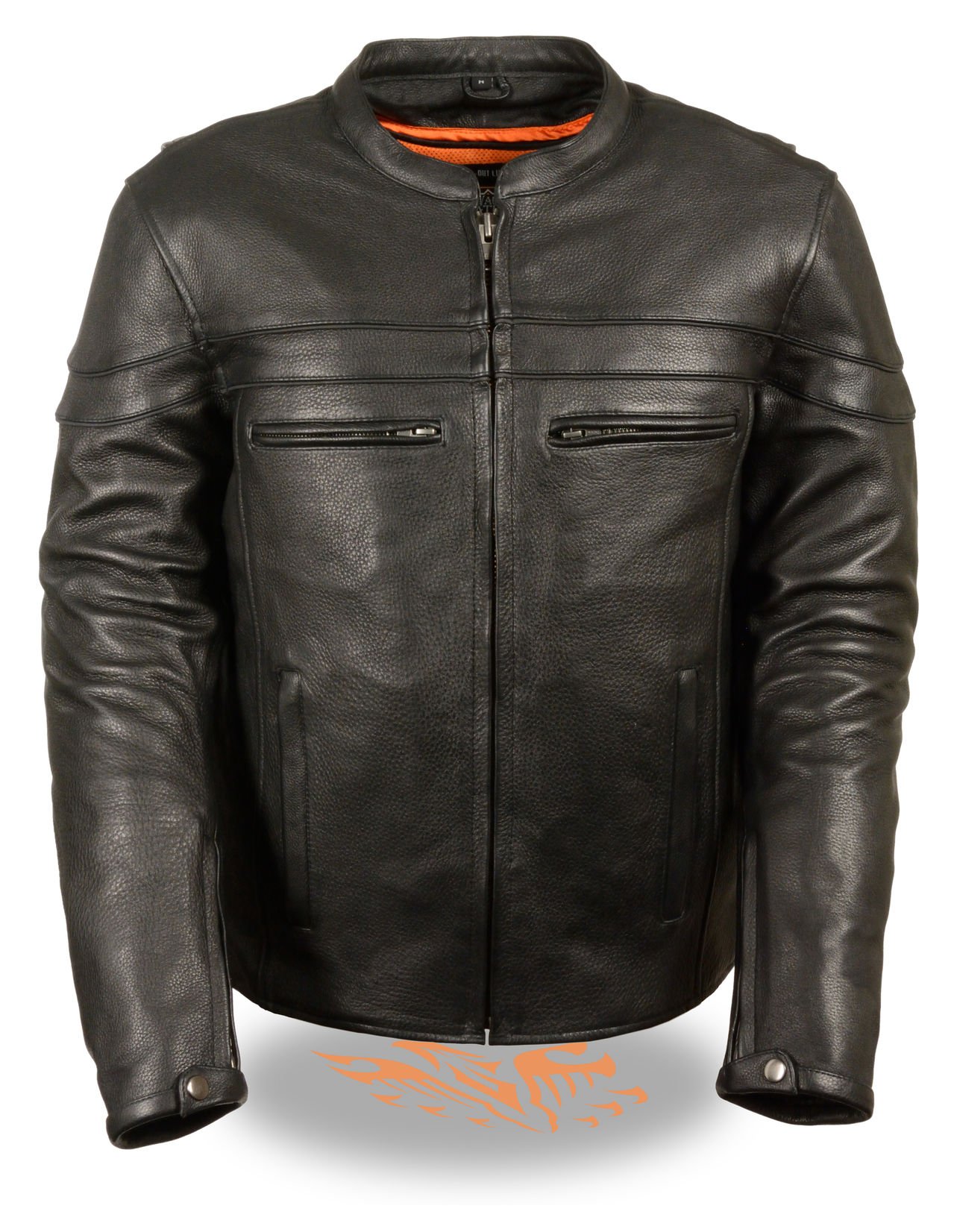 Milwaukee Leather Men's Sporty Scooter Crossover Jacket - Black Genuine Leather Motorcycle Jacket for Men (Size S) - Perfect for Riding, Casual Wear & Outdoor Adventures