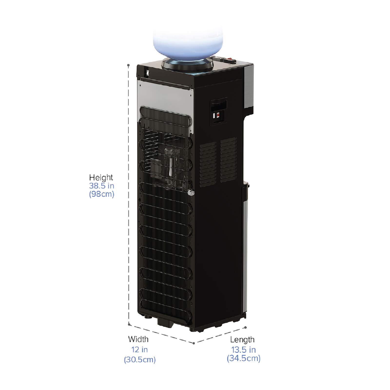 Brio Limited Edition Top Loading Water Cooler Dispenser with Hot & Cold Water - Child Safety Lock - 3/5 Gallon Bottle Capacity - UL/Energy Star Certified - Perfect for Home, Office, and School Hydration Needs
