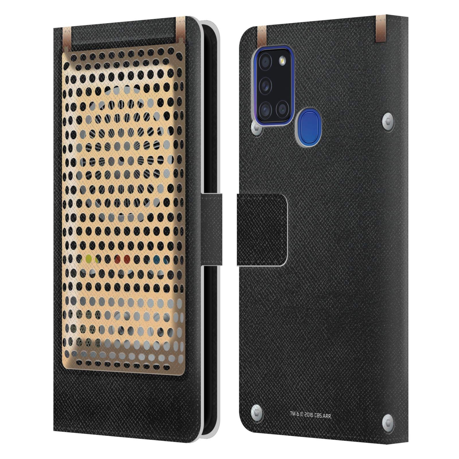 Official Star Trek Communicator Leather Wallet Case for Samsung Galaxy A21s (2020) - Licensed Book Style Phone Cover with RFID Protection | Perfect for Trekkie Fans, Sci-Fi Conventions & Daily Use