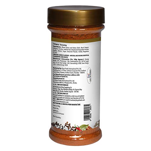 Keya Piri Piri Masala Seasoning - 150g Exotic Spice Blend for French Fries, Popcorn, Pasta & More | All-Purpose Gourmet Seasoning for Snacks, Grilled Meats & Vegetables | Perfect for Home Cooking, Parties & Movie Nights