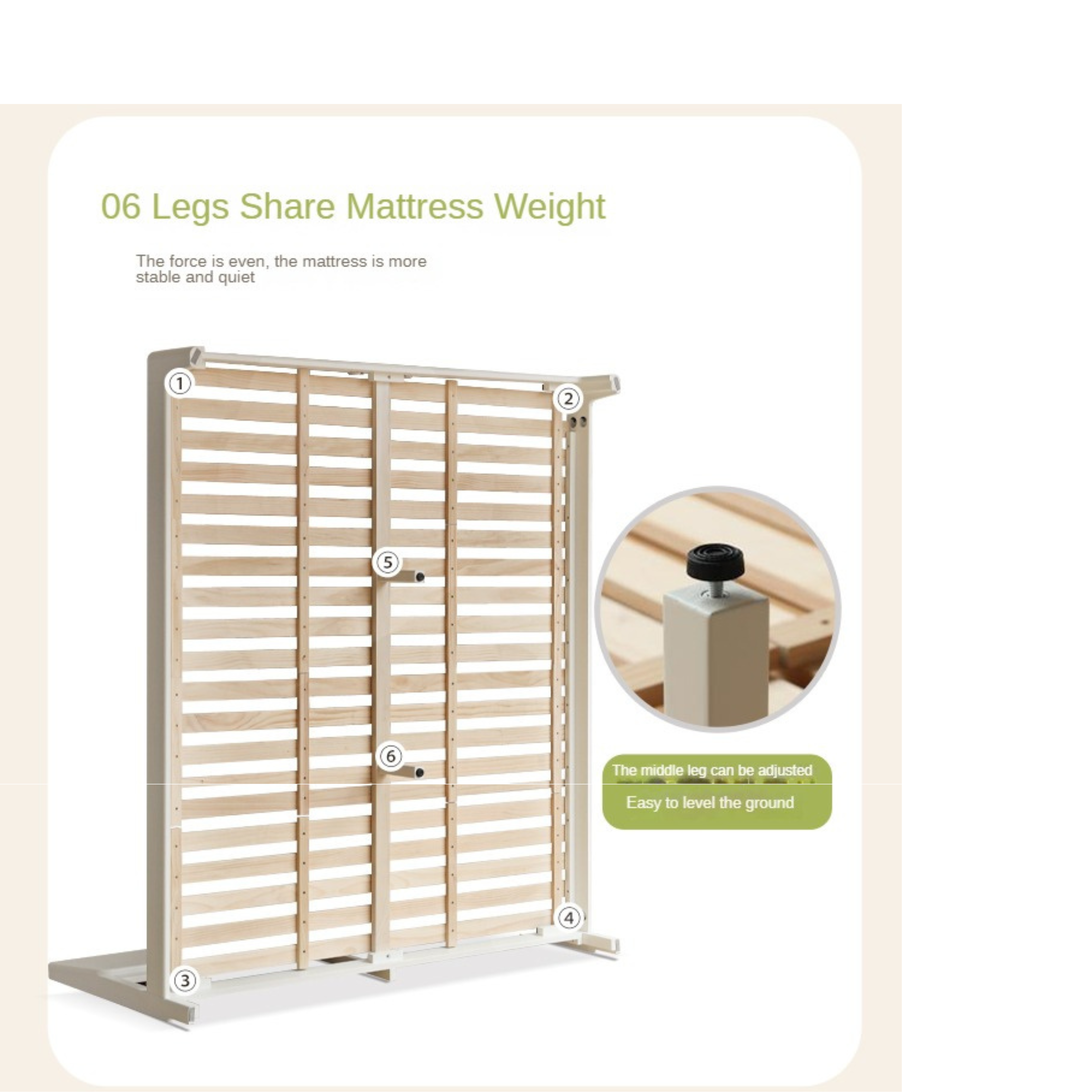 Modern Simple Cream Style Poplar Solid Wood Bed - Sturdy & Elegant for Master Bedroom, Guest Room, or Kids Room