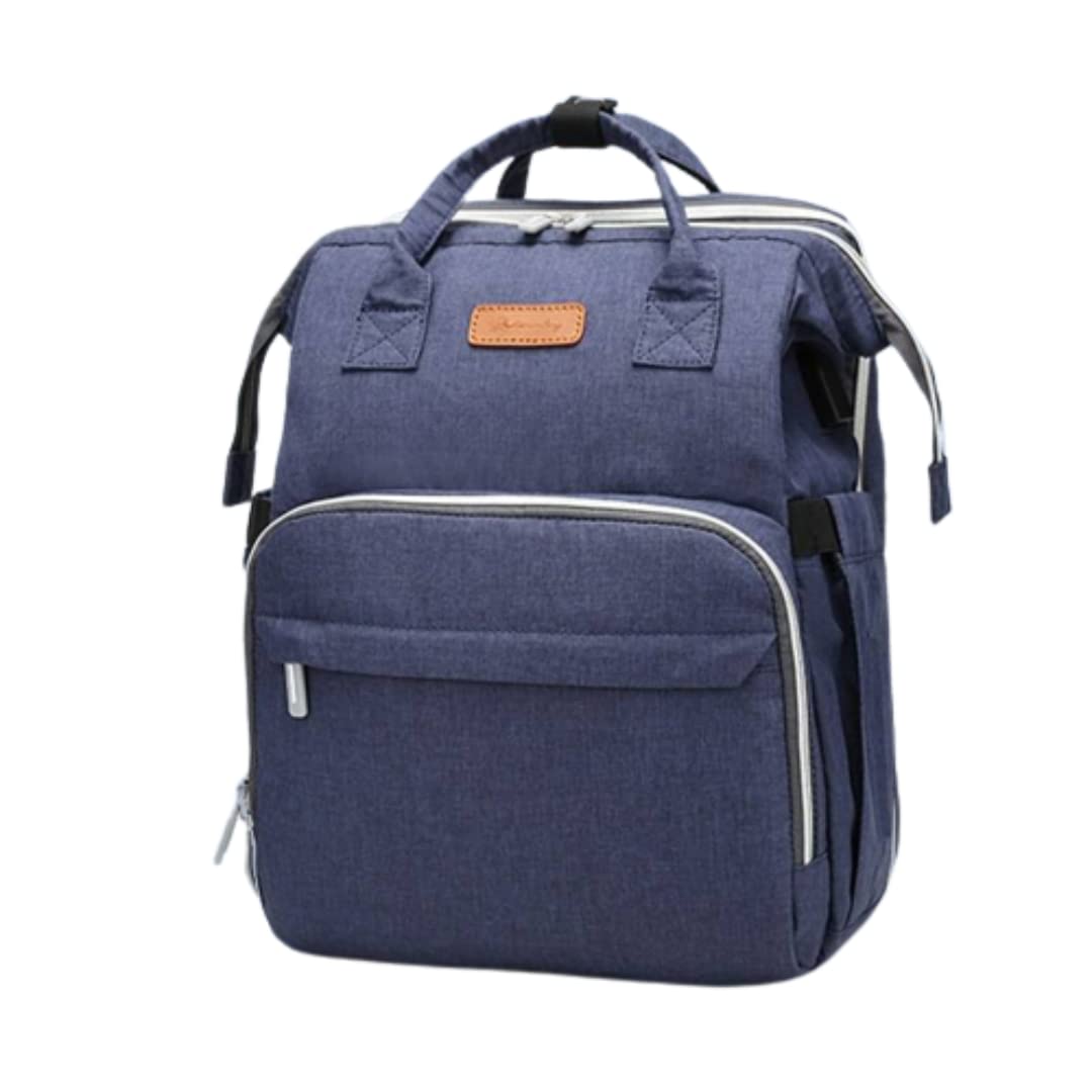 Baby Crib Backpack - Lightweight Portable Travel Crib for Infants (Blue) | Perfect for Airplane, Camping & Family Outings