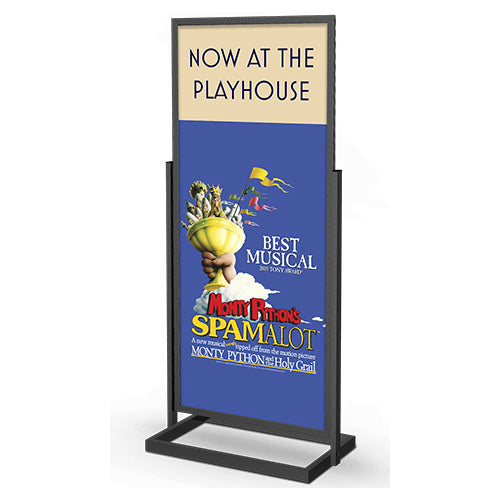 22x56 Large Poster Display Floor Stand - Double-Sided Top Loading Sign Holder for Retail Stores, Events & Exhibitions
