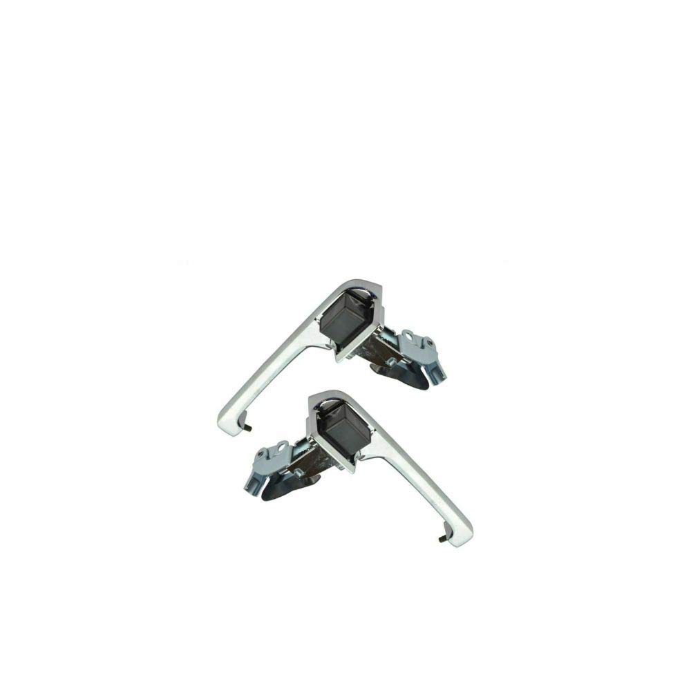 GQDDHDS Chrome Exterior Door Handle Set for 1980-1996 Trucks - Durable Replacement for Pickup & SUV - Perfect for Restoration & Off-Road Upgrades
