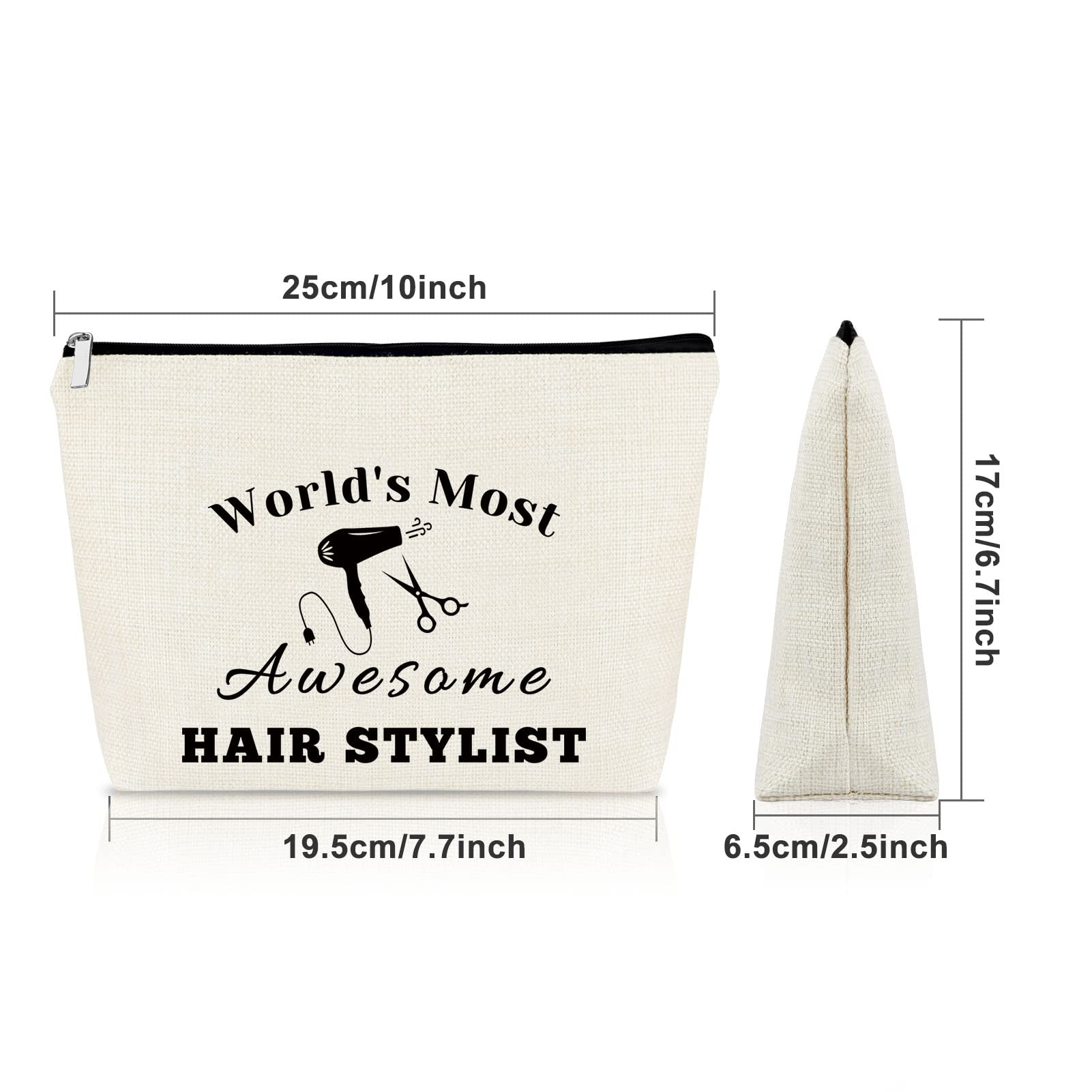 Funny Hair Stylist Gift Makeup Bag - Perfect Hairstylist Appreciation & Graduation Gift - Cosmetic Organizer for Birthday, Thanksgiving & Christmas - Ideal for Salon Professionals & Beauty Enthusiasts