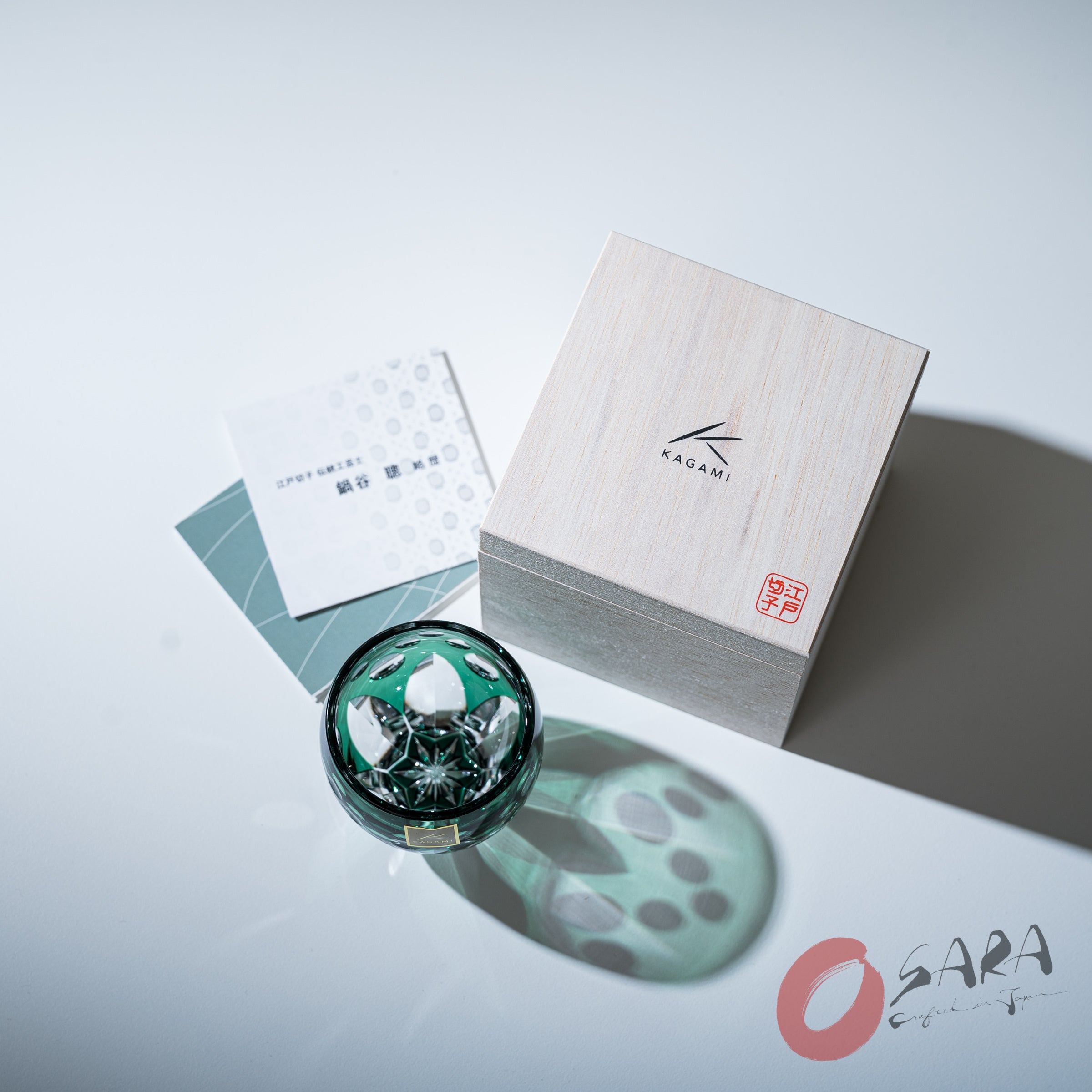 Premium KAGAMI Crystal Sake Glass Set - Elegant Narcissus Design for Japanese Sake, Wine & Cocktails | Perfect for Dining, Gifts & Special Occasions