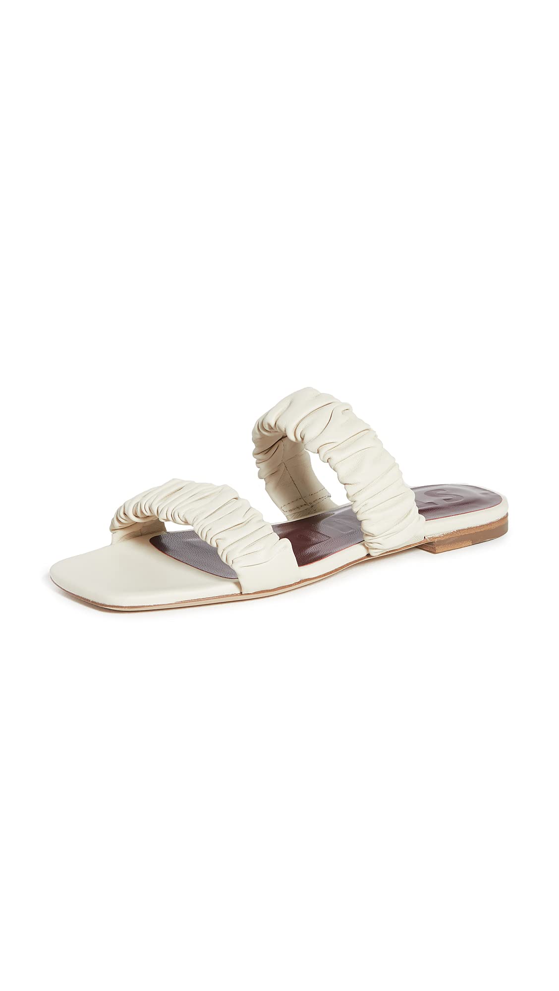 STAUD Women's Maya Ruched Sandals - Comfortable Summer Slide Sandals for Women, Fashionable Strappy Heeled Sandals - Perfect for Beach, Vacation, and Casual Outings