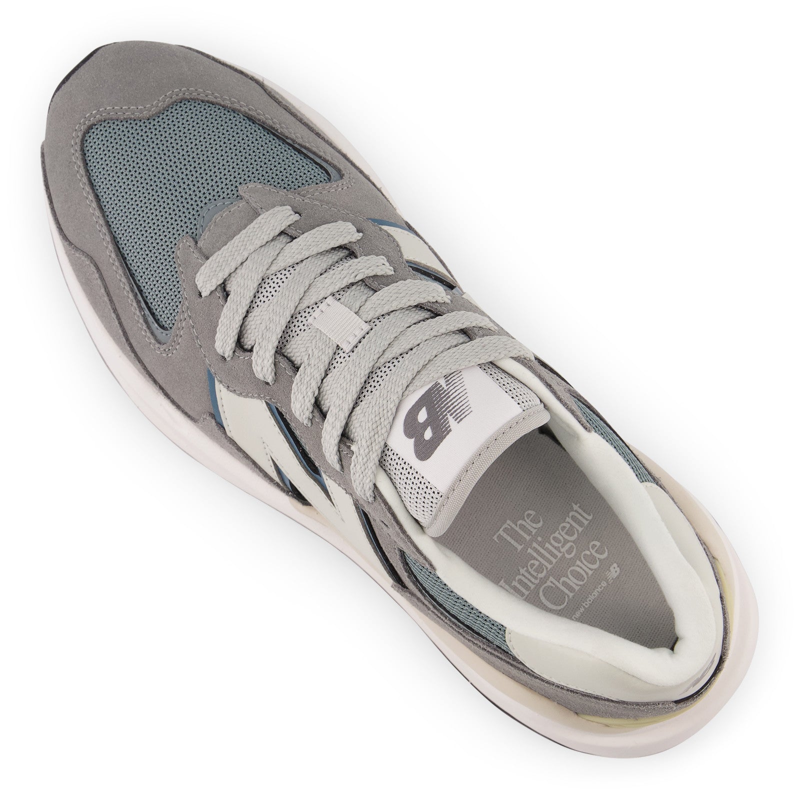New Balance Men's 57/40 Sneakers - Light Grey, Navy & White Retro Running Shoes for Walking, Gym & Casual Wear