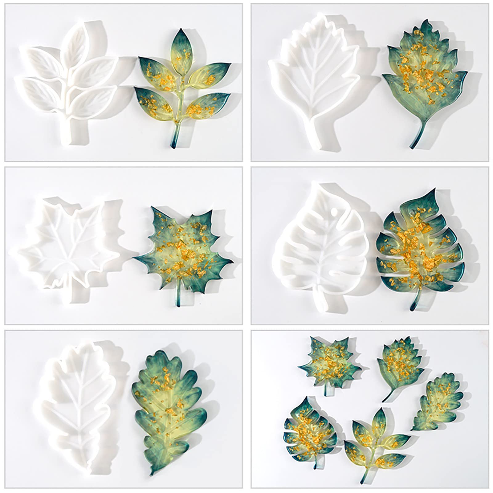 Premium Silicone Maple Leaf Mold for Resin Casting - DIY Keychain, Pendant & Home Decor Crafts | Epoxy Resin Mold for Jewelry, Garland & Staircase Decorations | Perfect for DIY Gifts, Holiday Decor & Craft Projects