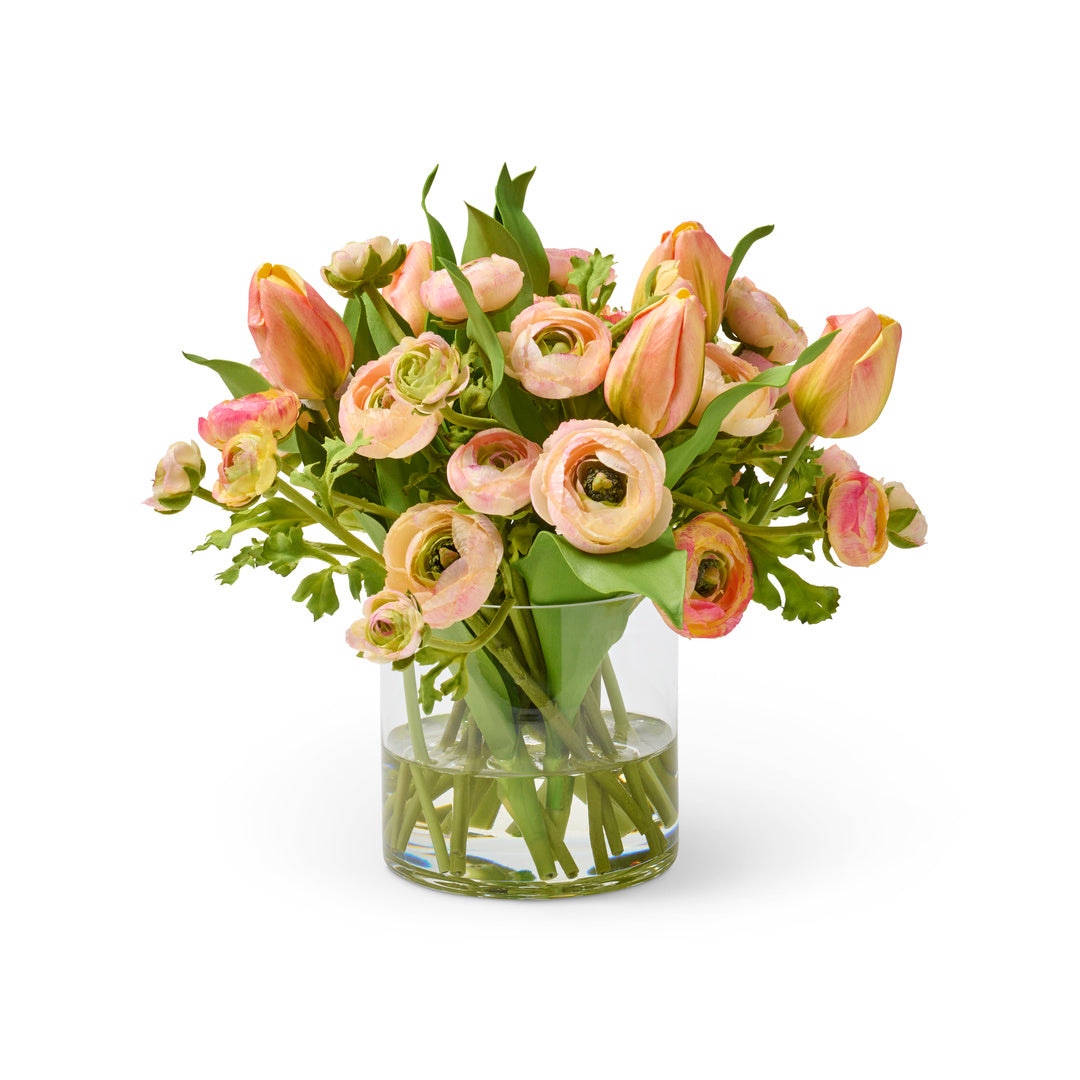 Provence Ranunculus & Tulips Bouquet - Fresh Cut Flowers for Weddings, Home Decor, and Special Occasions