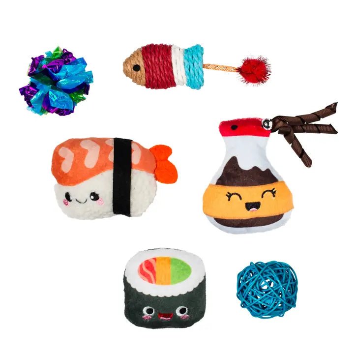 True Soymates Cat Toy Set of 6 - Natural Soy Fiber Catnip Toys for Indoor Cats - Perfect for Playtime, Training & Bonding with Your Feline Friend