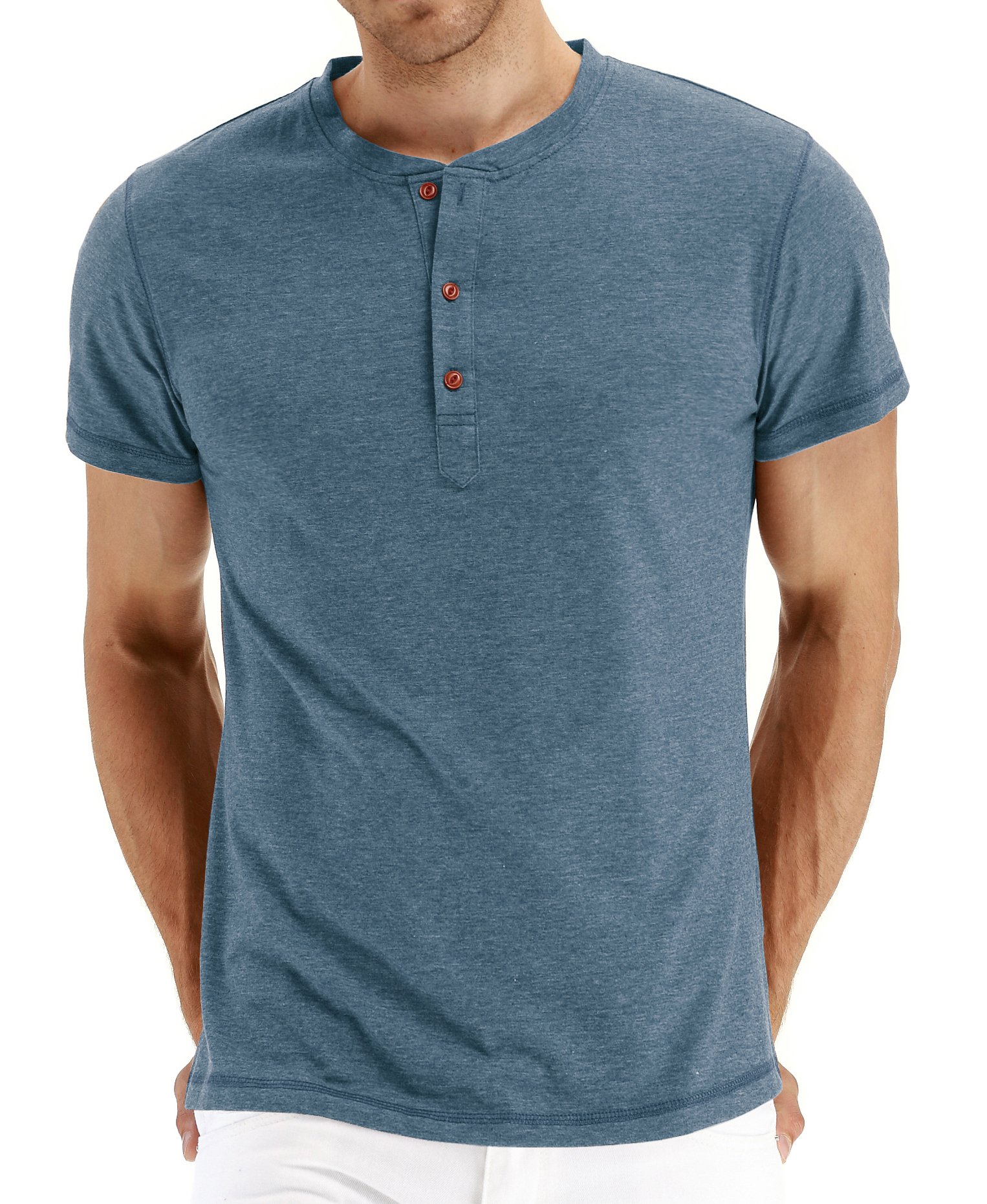 Men's Casual Henley T-Shirt - Long & Short Sleeve Button Placket Shirt | Comfortable Basic Tee for Everyday Wear, Date Night & Weekend Outfits
