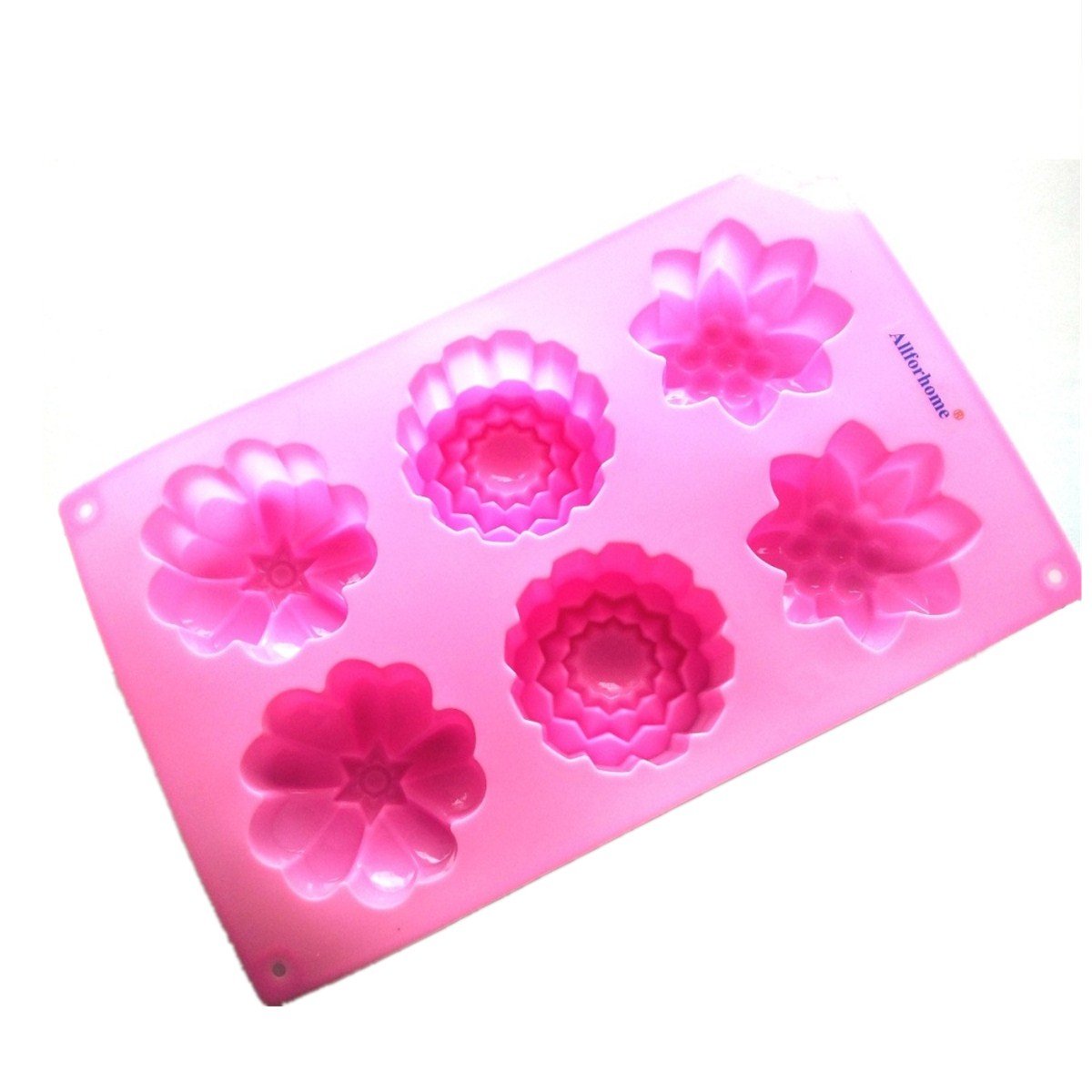 6-Piece Silicone Flower Cupcake Molds - Reusable Baking Molds for Muffins, Soap Making, Resin Crafts & Mooncakes | Non-Stick DIY Cake Pans for Home Bakers & Crafters | Perfect for Birthday Parties, Wedding Favors & Holiday Baking
