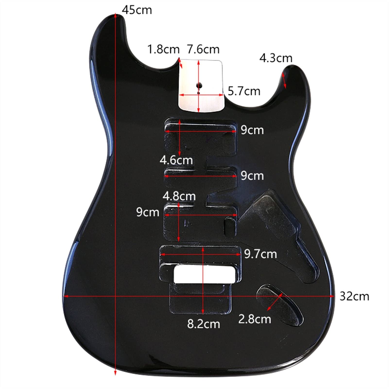 Unfinished Poplar Wood Electric Guitar Body Kit - DIY Guitar Parts for Custom Builds & Repairs | Perfect for Electric Guitar Projects, Modifications & Luthier Work