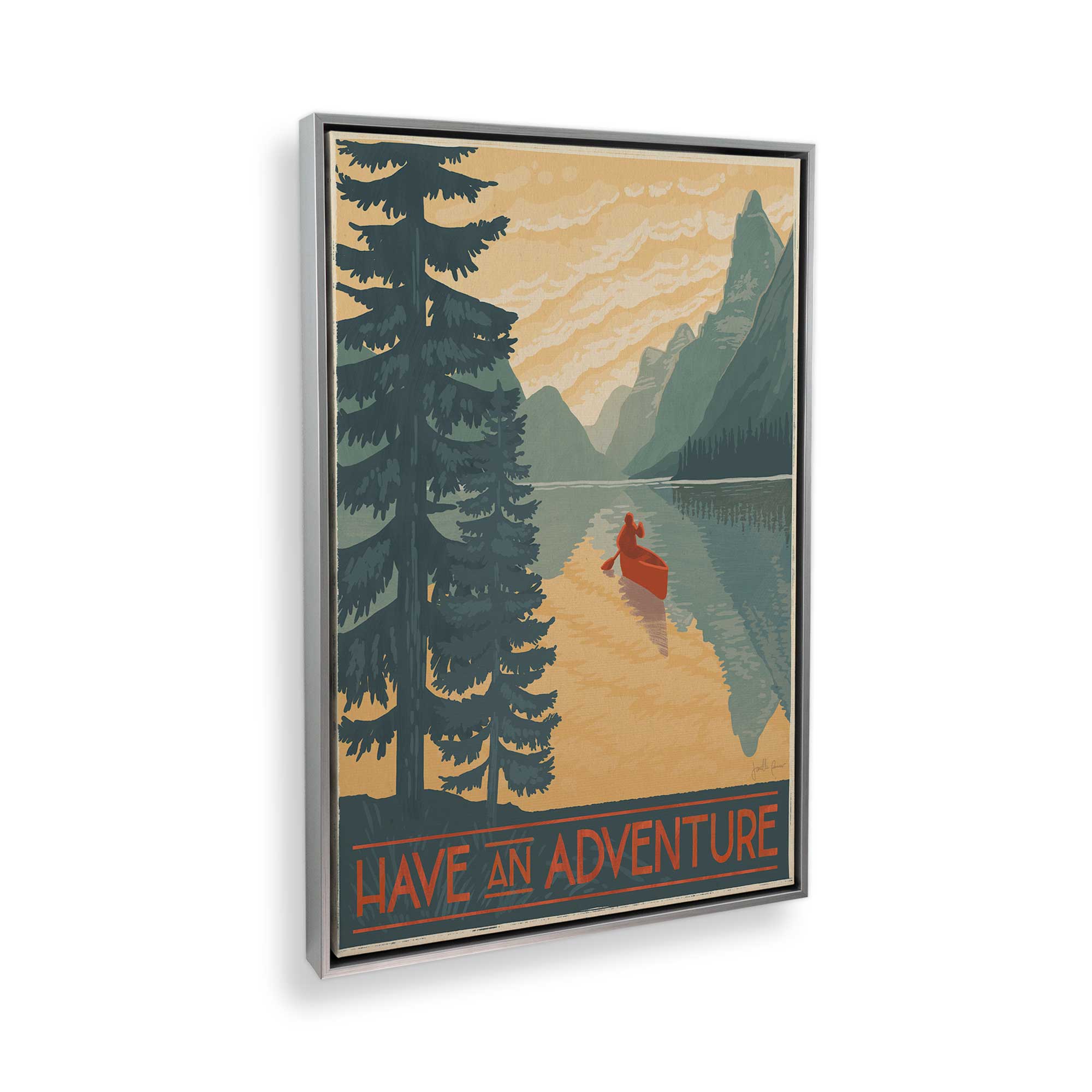 Golden Hour Expedition Canvas Wall Art - Stunning Landscape Print for Living Room, Bedroom & Office Decor