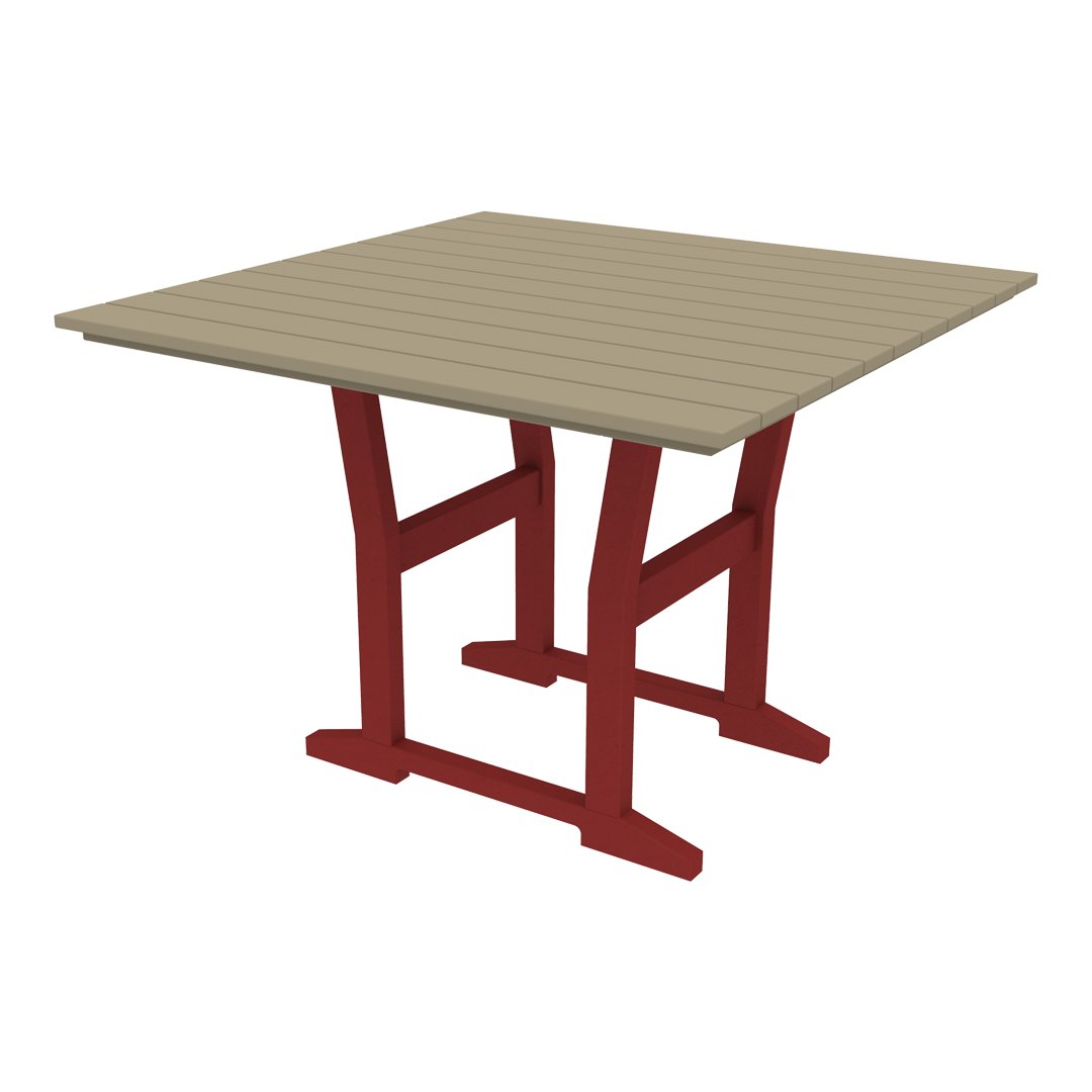 Coastline Cafe Square Dining Table - 36 Inch Modern Kitchen Table for Small Spaces, Breakfast Nook, or Outdoor Patio - Perfect for Apartments, Condos, and Bistro Settings