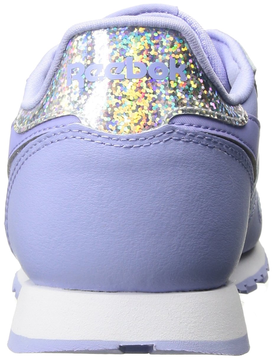 Reebok Classic Leather Pastel Sneakers for Kids - Lilac Glow/White - US 5.5 - Comfortable & Stylish for School, Play & Everyday Wear