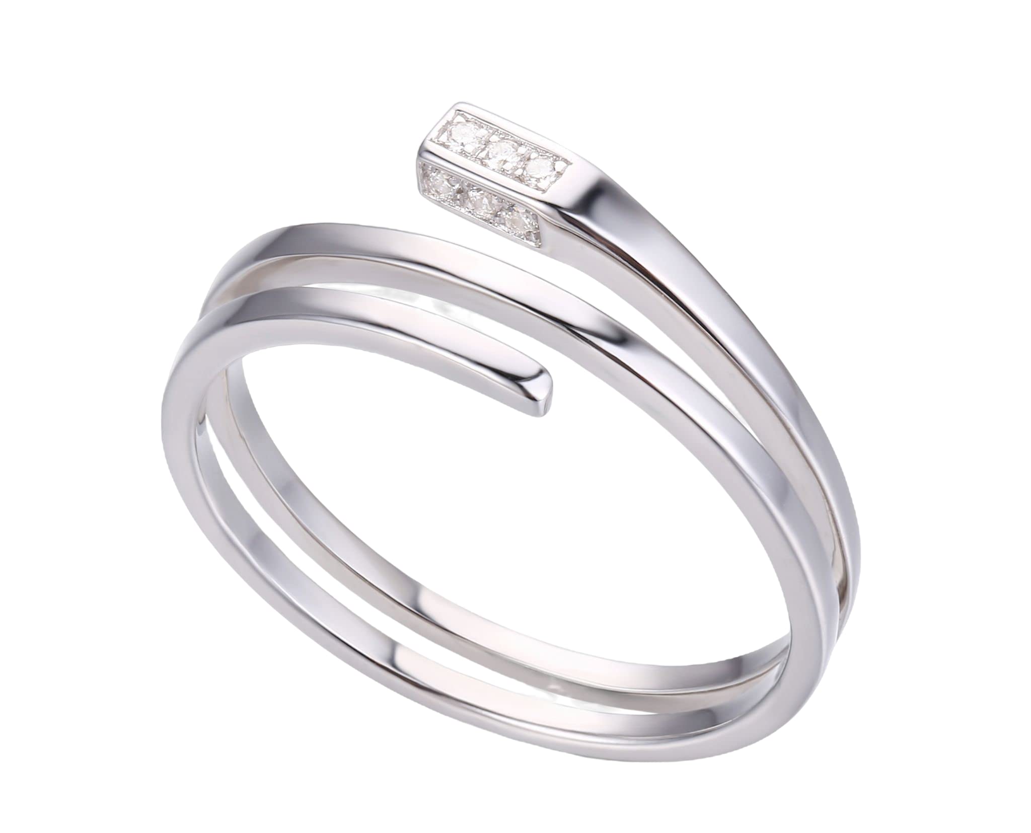 14K White Gold Rectangle Engagement Ring with Diamond - Minimalist Wedding Band, Handmade Promise Ring, April Birthstone Jewelry - Perfect for Proposals, Anniversaries, and Special Occasions