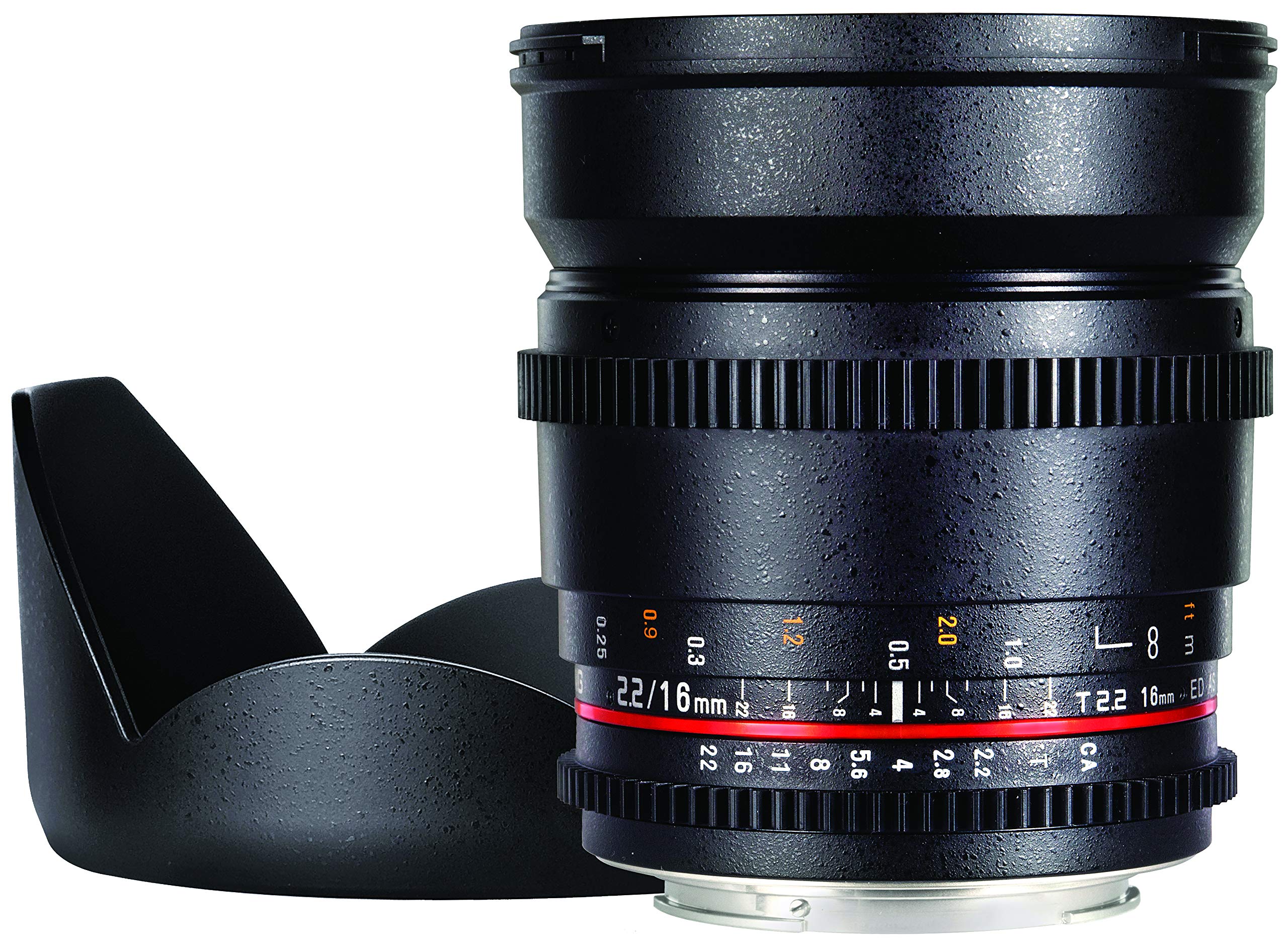 Rokinon CV16M-N 16mm T2.2 Cine Wide Angle Lens for Nikon F Mount DSLR & Mirrorless Cameras - Perfect for Vlogging, Landscape & Low-Light Photography