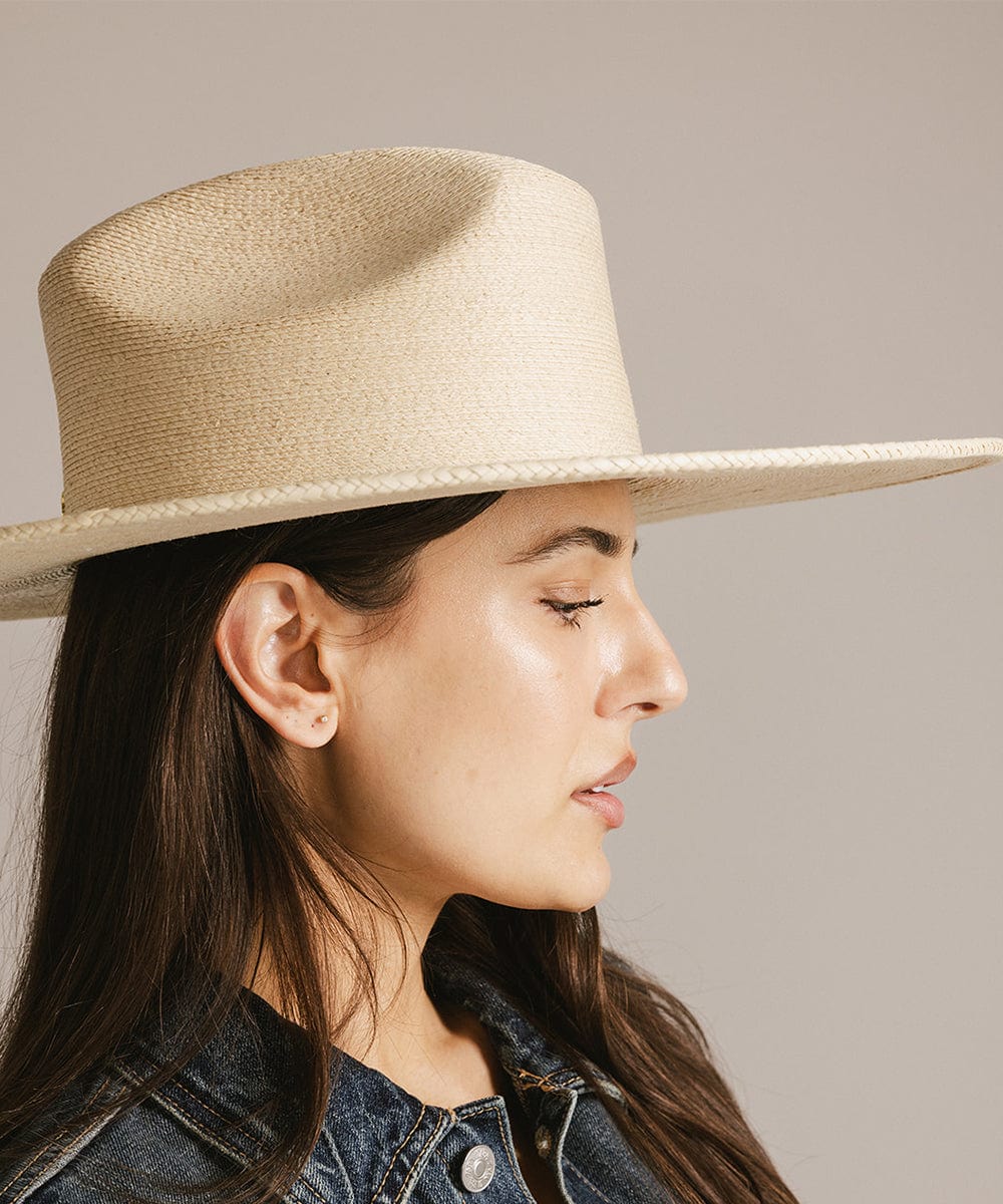 Stylish Tate Western Wide Brim Straw Hat for Women - Summer Beach Sun Hat with UPF Protection - Perfect for Outdoor, Vacation, and Country Music Festivals