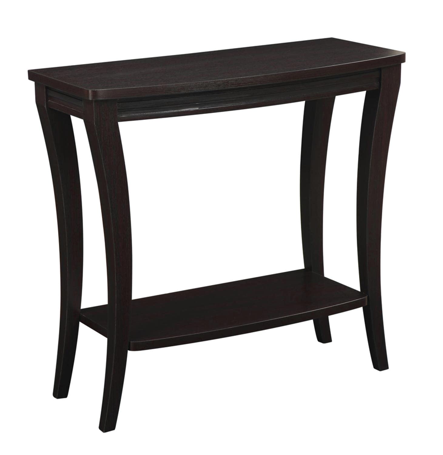 Convenience Concepts Newport Console Table with Shelf - Espresso Finish for Entryway, Living Room & Hallway Decor