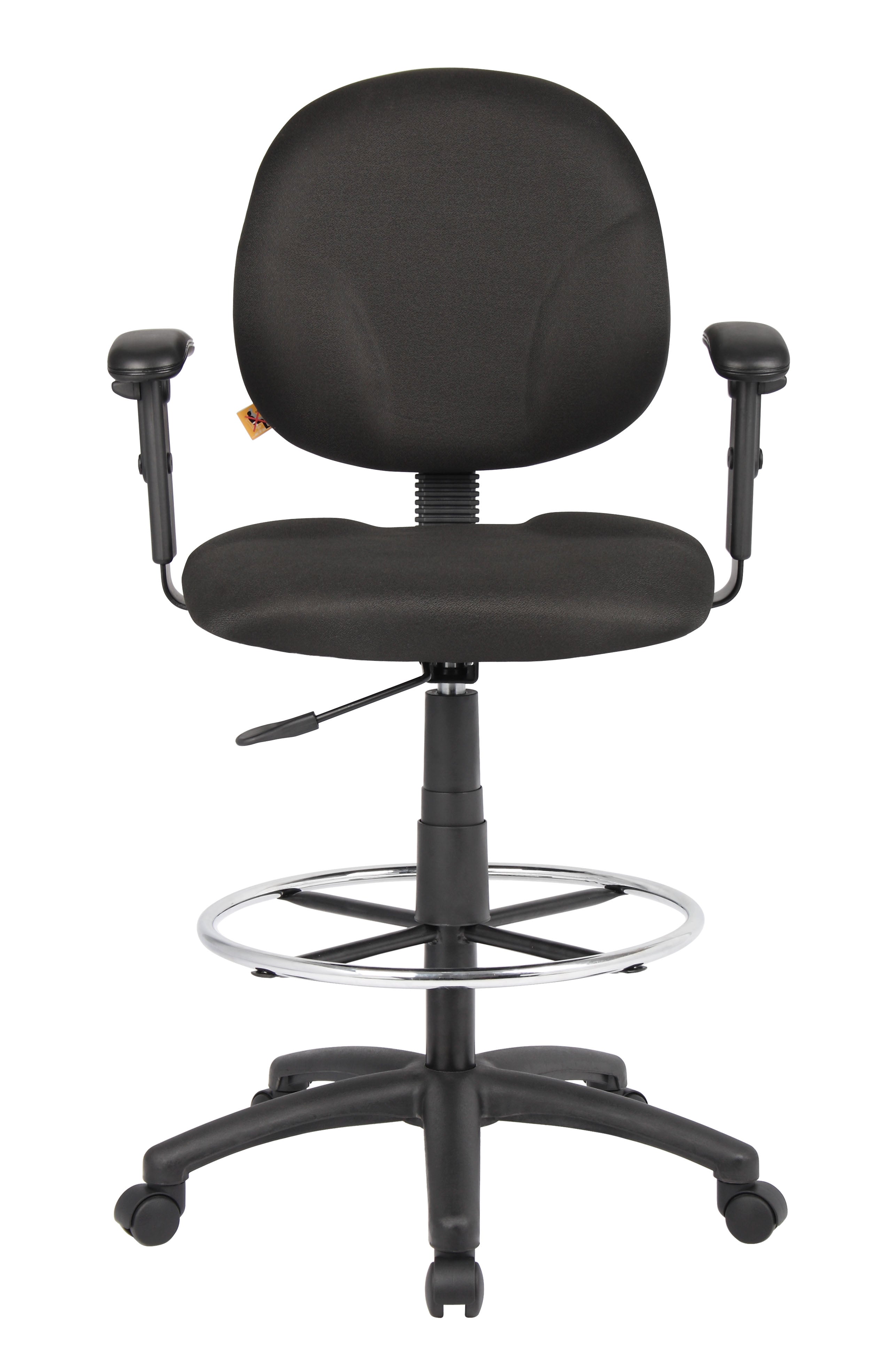 Ergonomic Adjustable Fabric Drafting Stool with Footrest - Perfect for Architects, Artists & Tattoo Studios - Comfortable Seating for Long Work Sessions