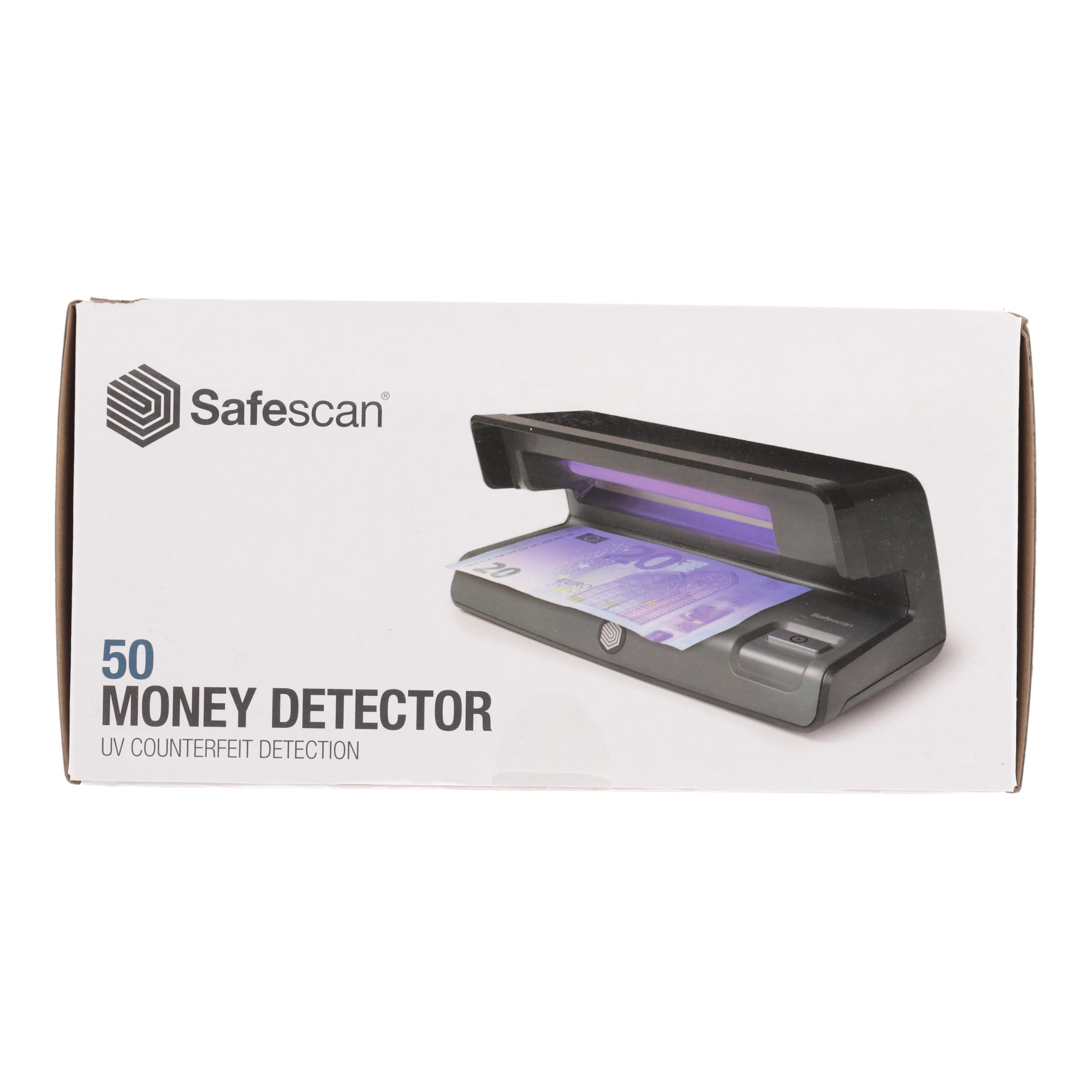 Safescan 50 Black UV Counterfeit Money Detector - Portable UV Light for Checking Banknotes, Credit Cards & ID Documents | Fraud Prevention for Retail, Banks & Cash Handling Businesses