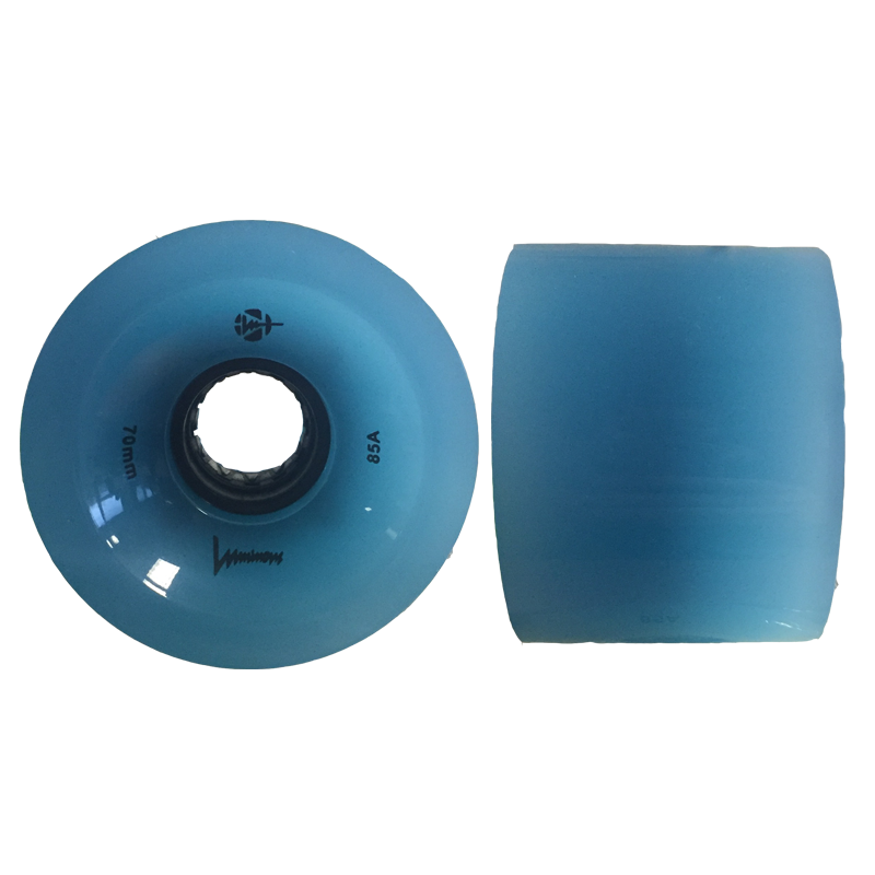 Glow in the Dark LED Longboard Wheels 70mm 85a (4-Pack) - Perfect for Night Skateboarding & Outdoor Adventures