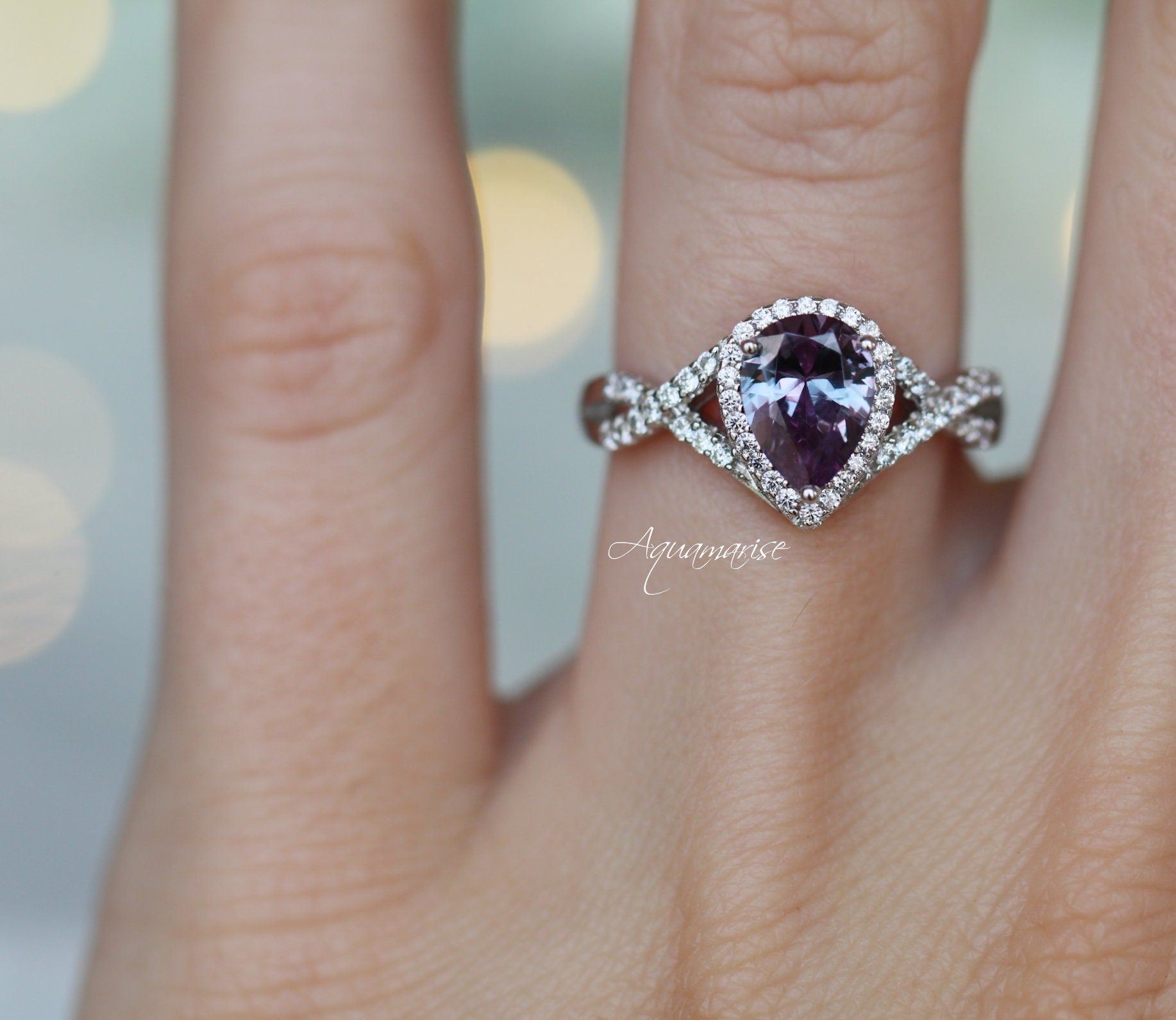 Flair Alexandrite Ring Sterling Silver – Elegant & Durable Jewelry for Women, Perfect for Weddings, Anniversaries & Special Occasions