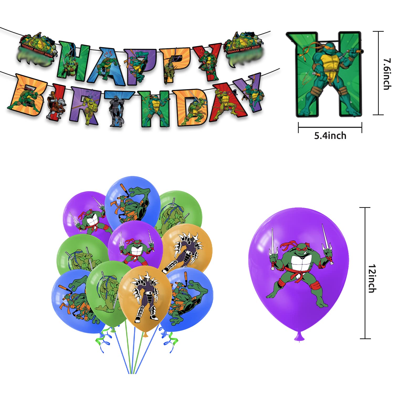 36PCS Birthday Party Decorations Kit - Includes Banners, Balloons, Cake & Cupcake Toppers, Backdrops & Tablecloths - Perfect for Kids Birthday Parties, Baby Showers & Special Events