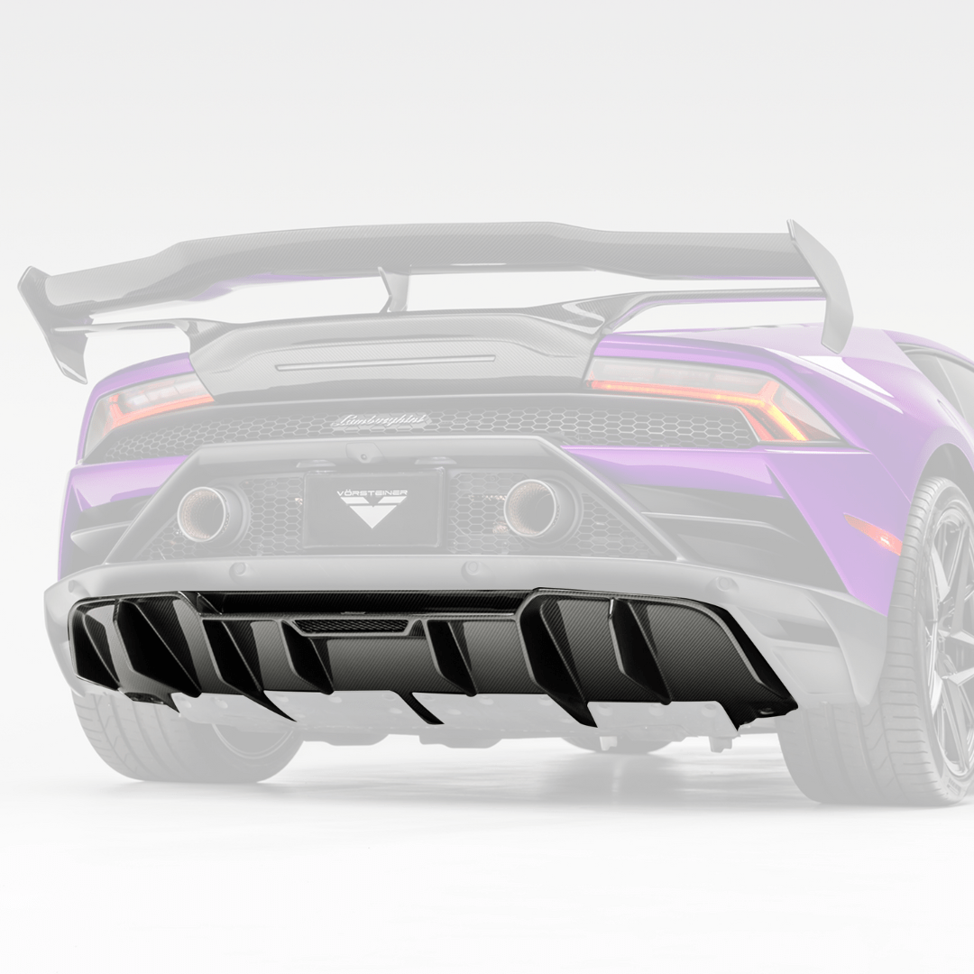 Lamborghini Huracan EVO Monza Edition Rear Diffuser - 2x2 Gloss Carbon Fiber Body Kit for Supercar - Perfect for Racing, Car Shows & Performance Upgrades