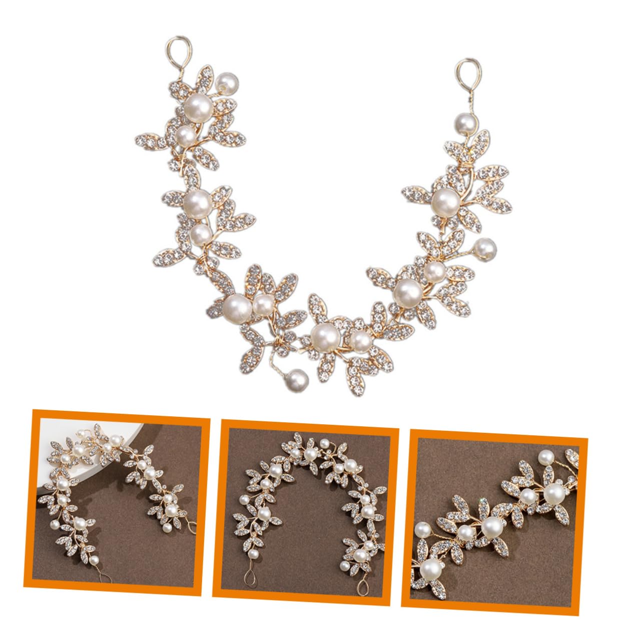 POPETPOP Bridal Wedding Headpiece - Elegant Bride Headband Hair Accessories for Women - Perfect for Weddings, Parties & Special Occasions