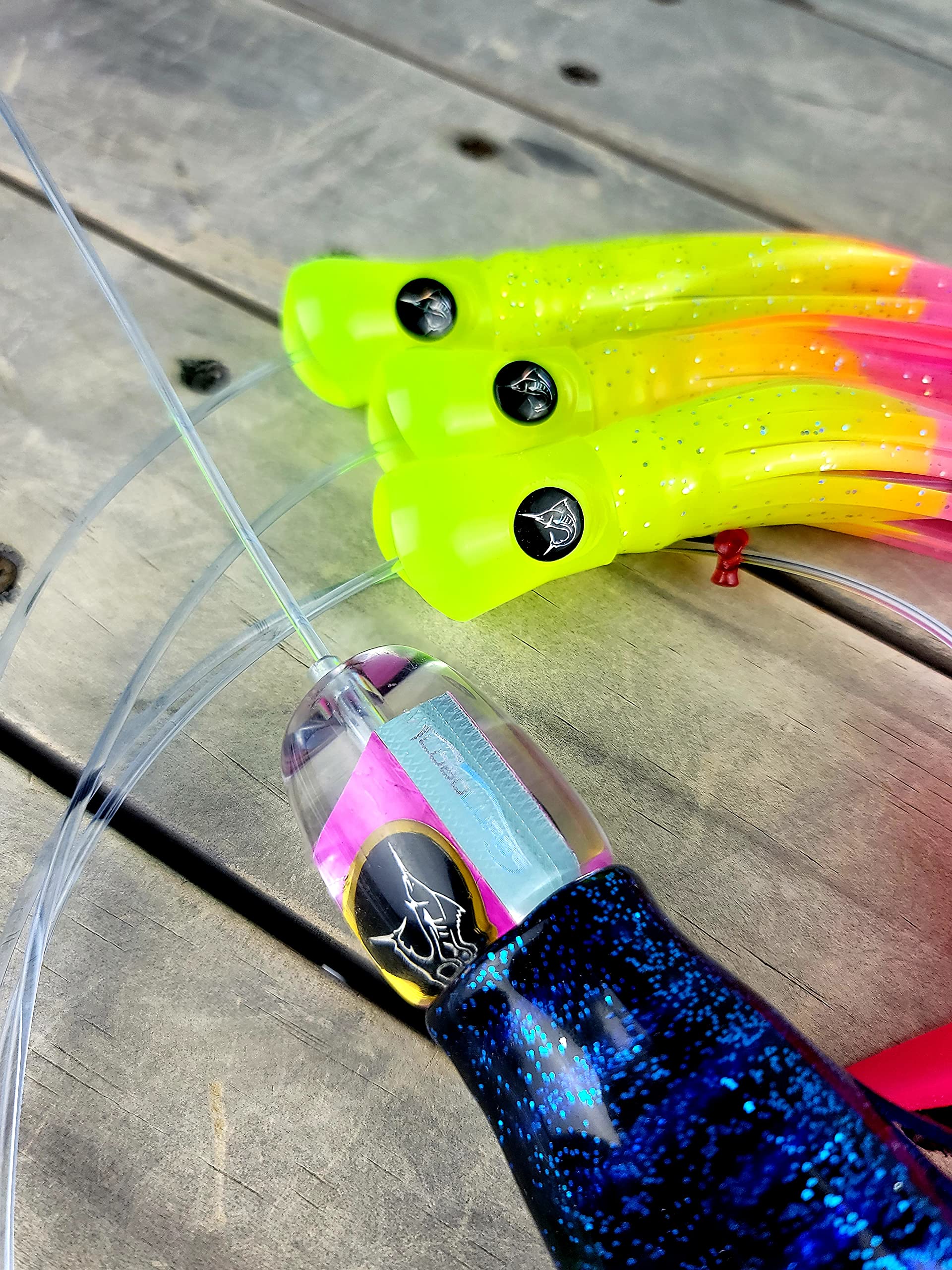 Premium Bigeye Tuna UV Candy Lure - Pelagic Magic Skipjack Hybrid Daisy Chain Fishing Bait | Handmade in USA | Ideal for Offshore Trolling & Saltwater Game Fishing
