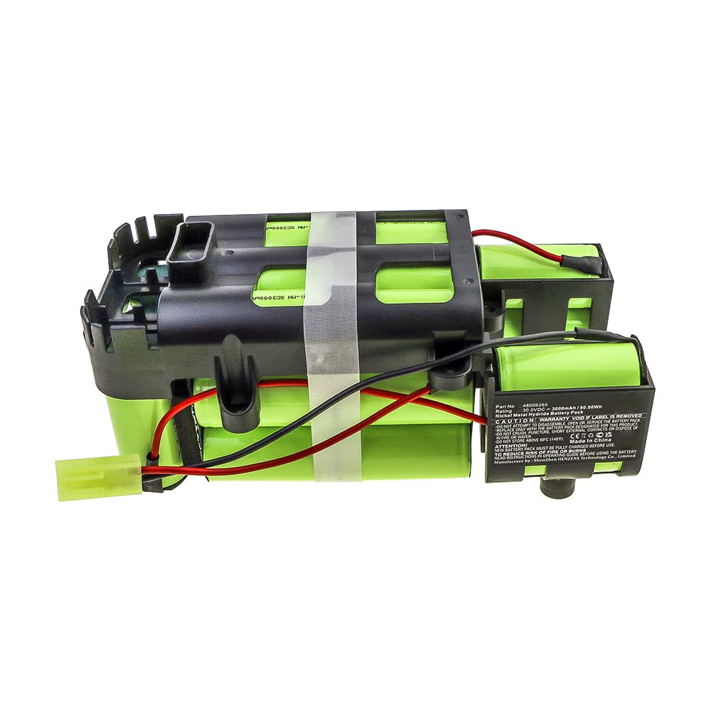 Synergy Digital Vacuum Cleaner Battery - 30V 3000mAh Ni-MH Replacement Battery for Hoover 48006265 | Perfect for Home Cleaning, Car Detailing & Pet Hair Removal