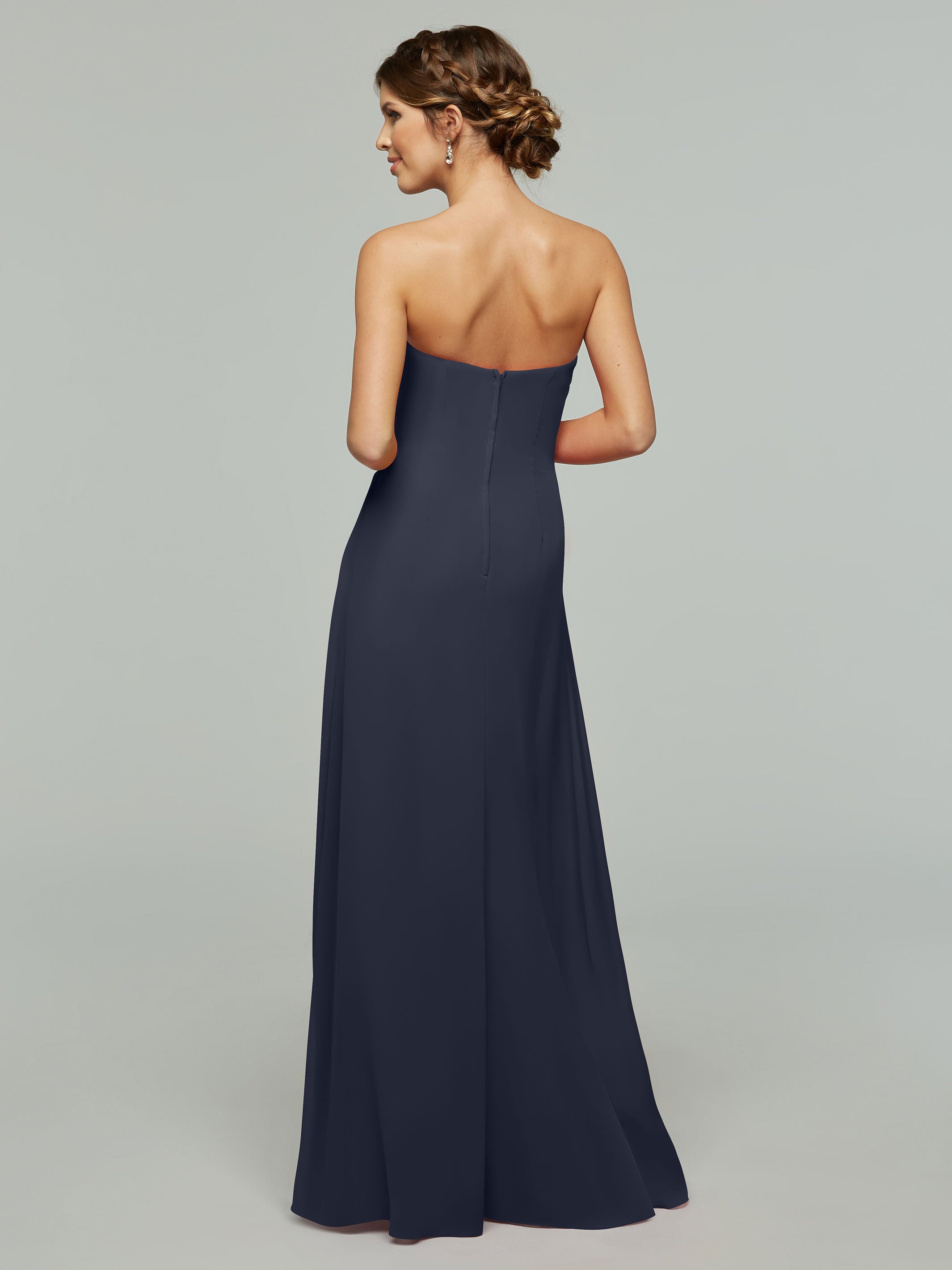 Elegant 80046 Chiffon Sheath Bridesmaid Dress with Sweetheart Neckline - Perfect for Weddings, Formal Events & Special Occasions