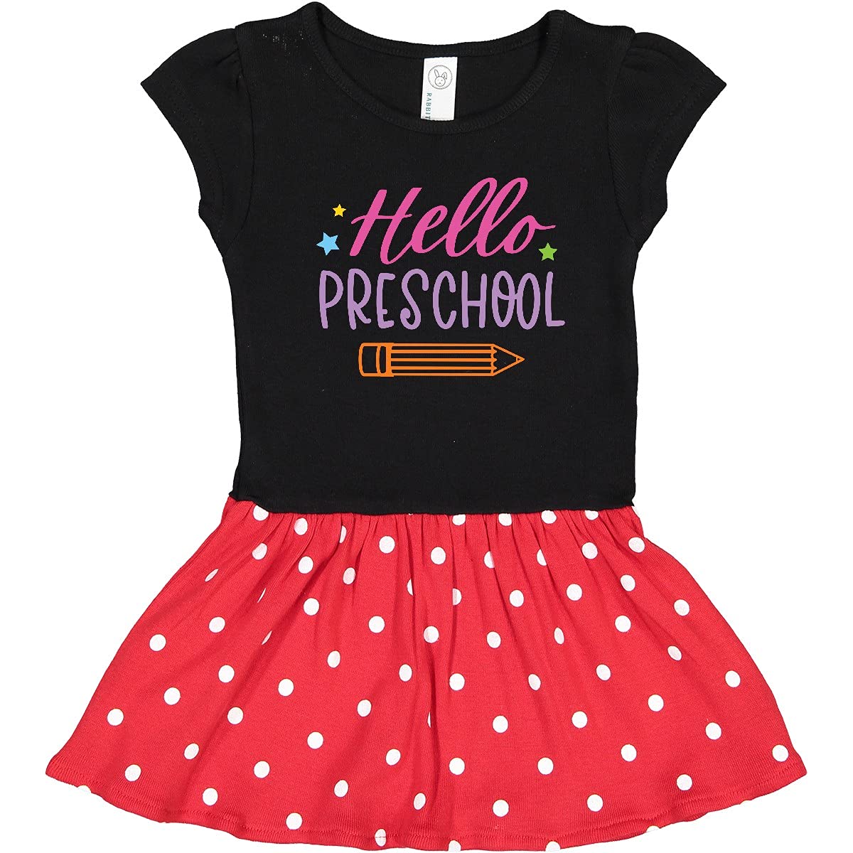 Inktastic Back to School Hello Preschool Toddler Dress - Cute First Day Outfit for Girls & Boys - Perfect for Preschool, Daycare & Playdates